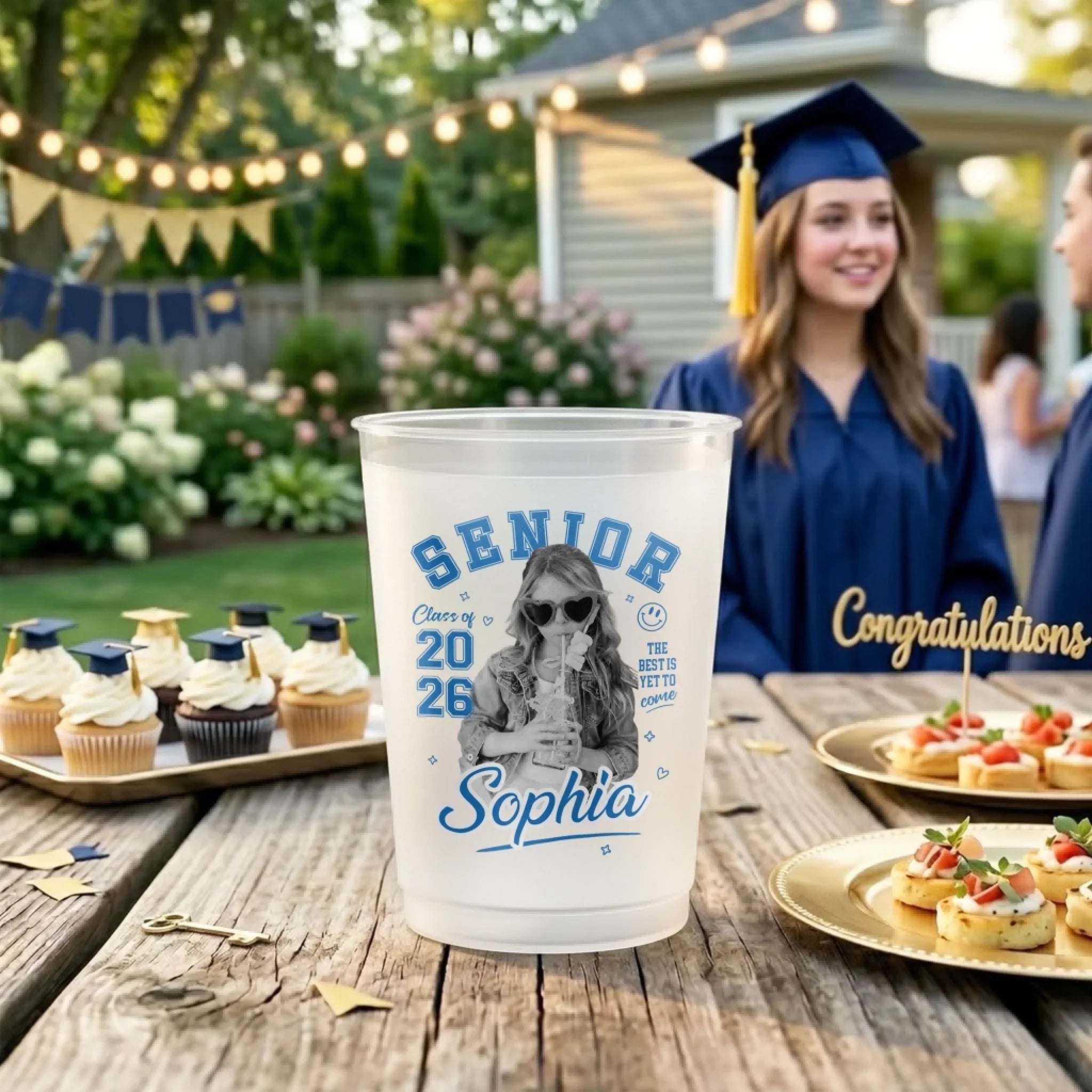 Custom Photo Graduation Cups - Personalized Graduation Gifts For Him, Her - The best Is Yet To Come