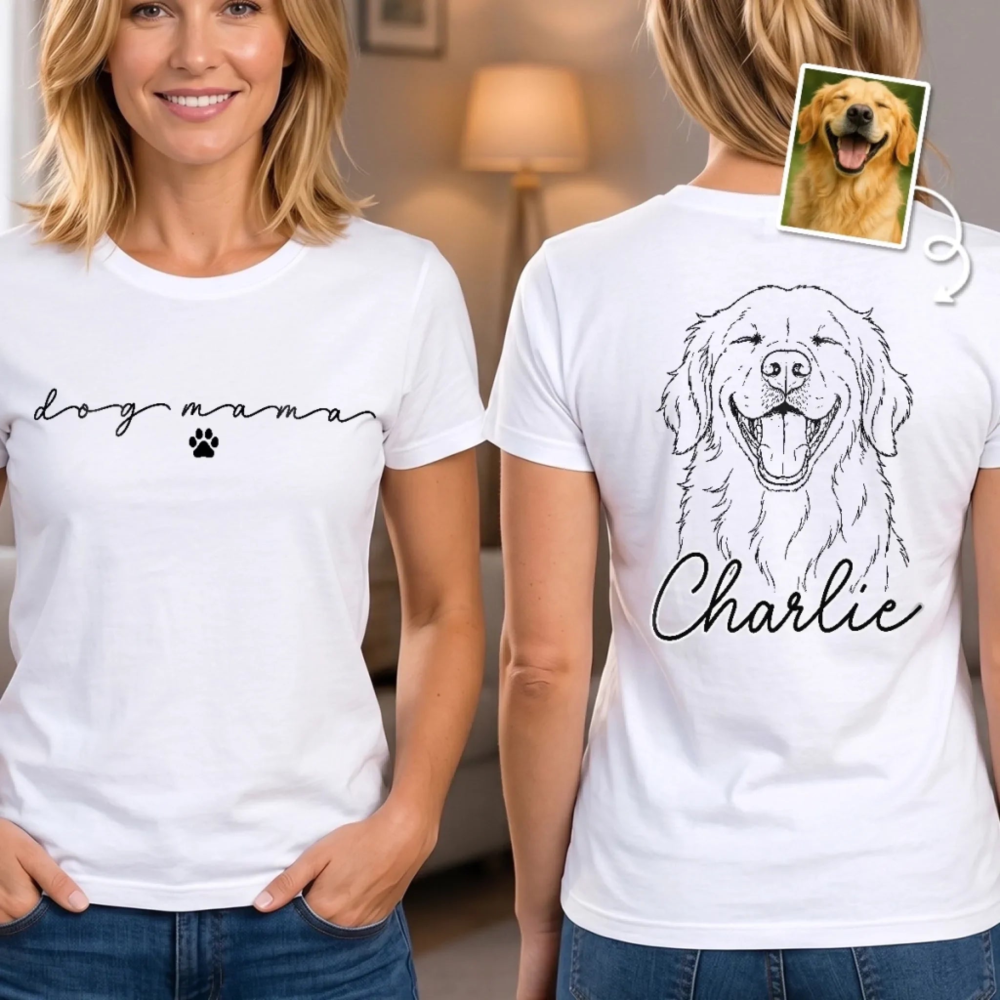 Custom Photo Unisex T-shirt - Personalized Birthday Gifts For Dog Cat Lovers, Dog Dad And Mom, Cat Owners - Fur Mama Mood