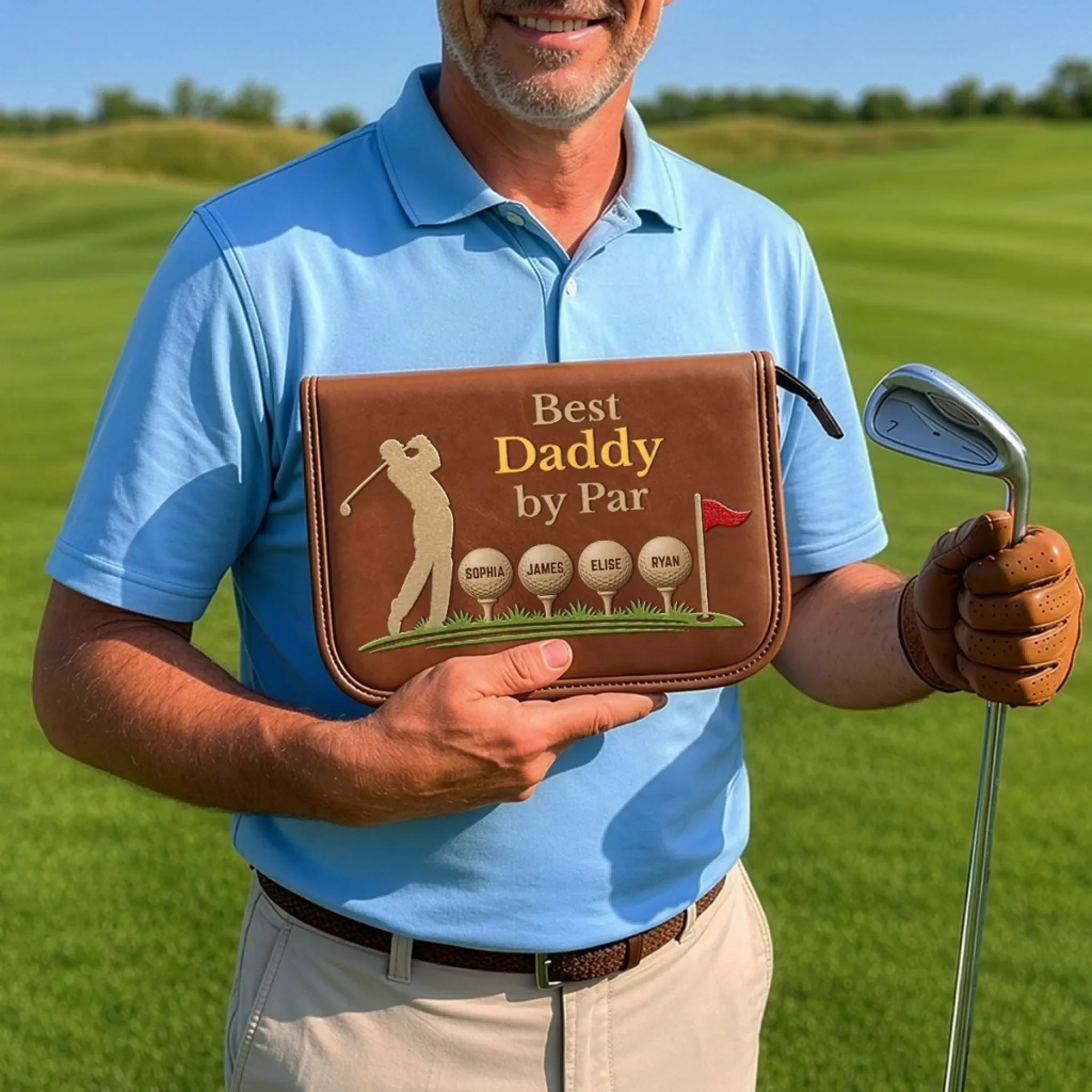 Custom Golf Bag - Personalized Father's Day Birthday Golf Gifts For Dad, Grandpa - Born To Chase Birdies