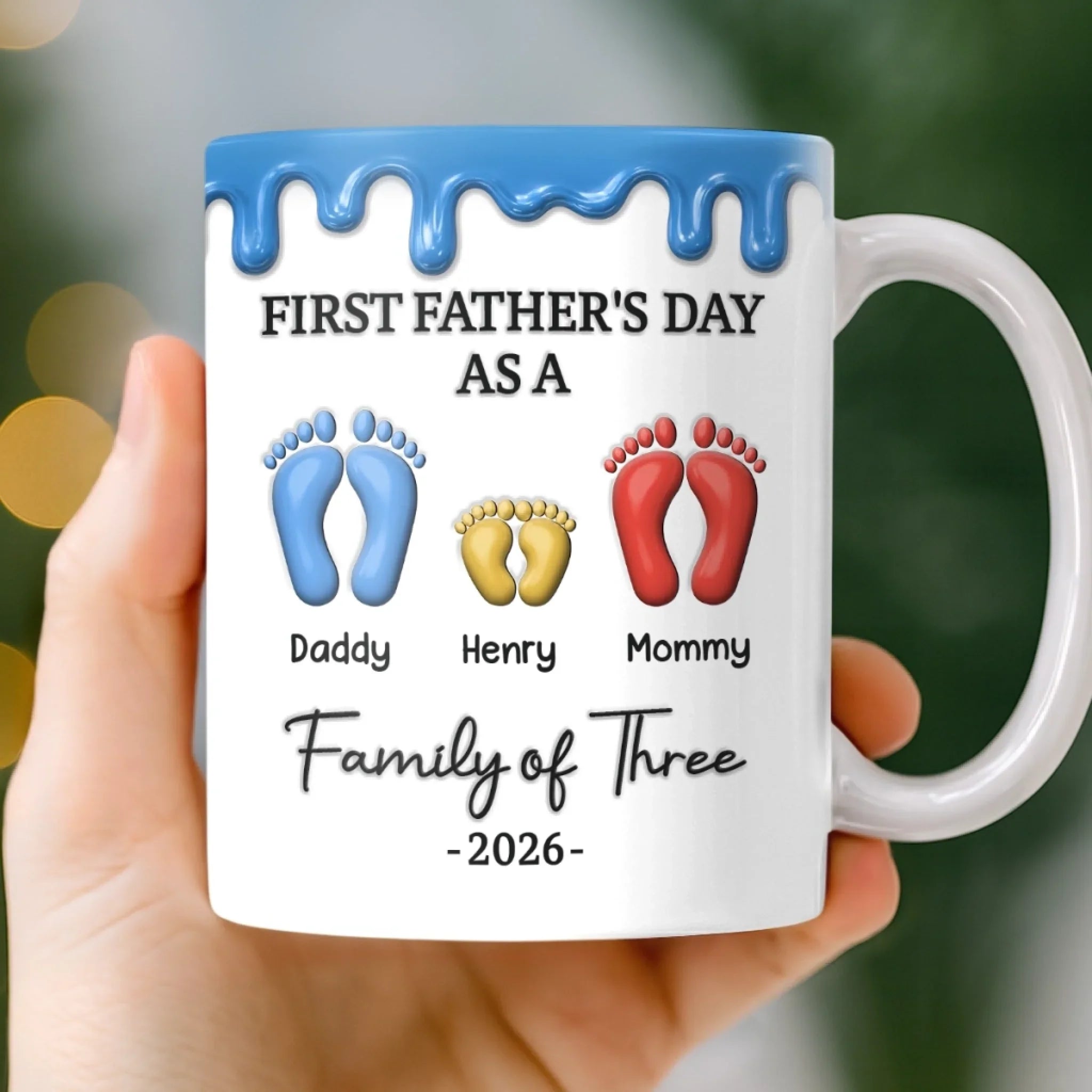 Custom 3D Inflated Effect Printed Mug - Personalized Father's Day, Baby Shower, Gender Reveal Gifts For New Moms, New Dads, New Parents - Our Greatest Adventure