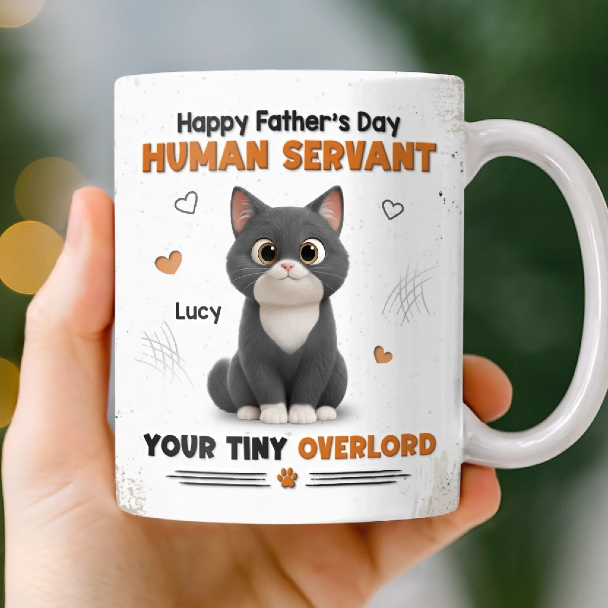 Custom Mug - Personalized Father's Day Gifts For Cat Lovers, Cat Mom And Dad - The Cat Runs This House