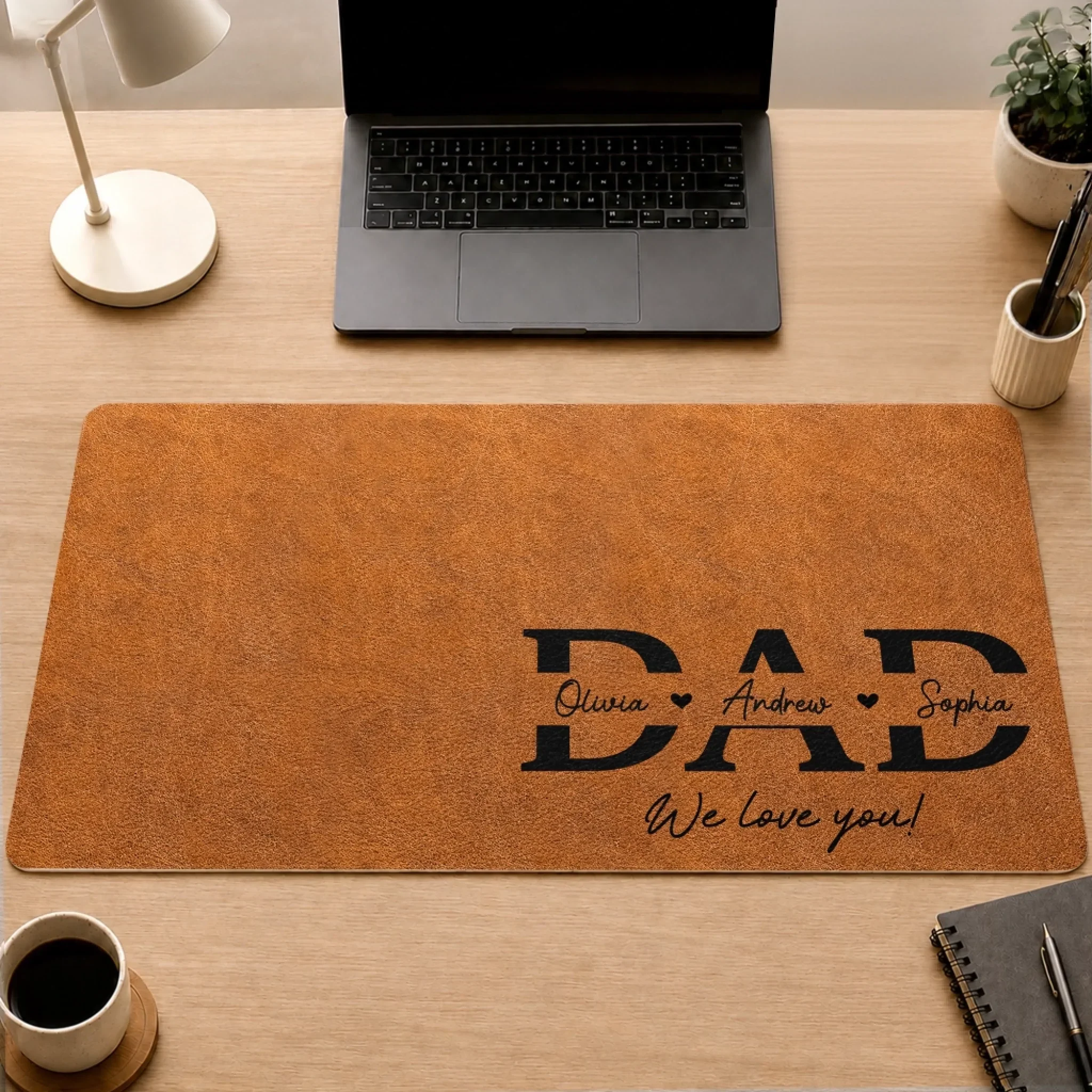 Custom Desk Mat - Personalized Father's Day Birthday Gifts For Dad, Grandpa - Dad Mode Always Active