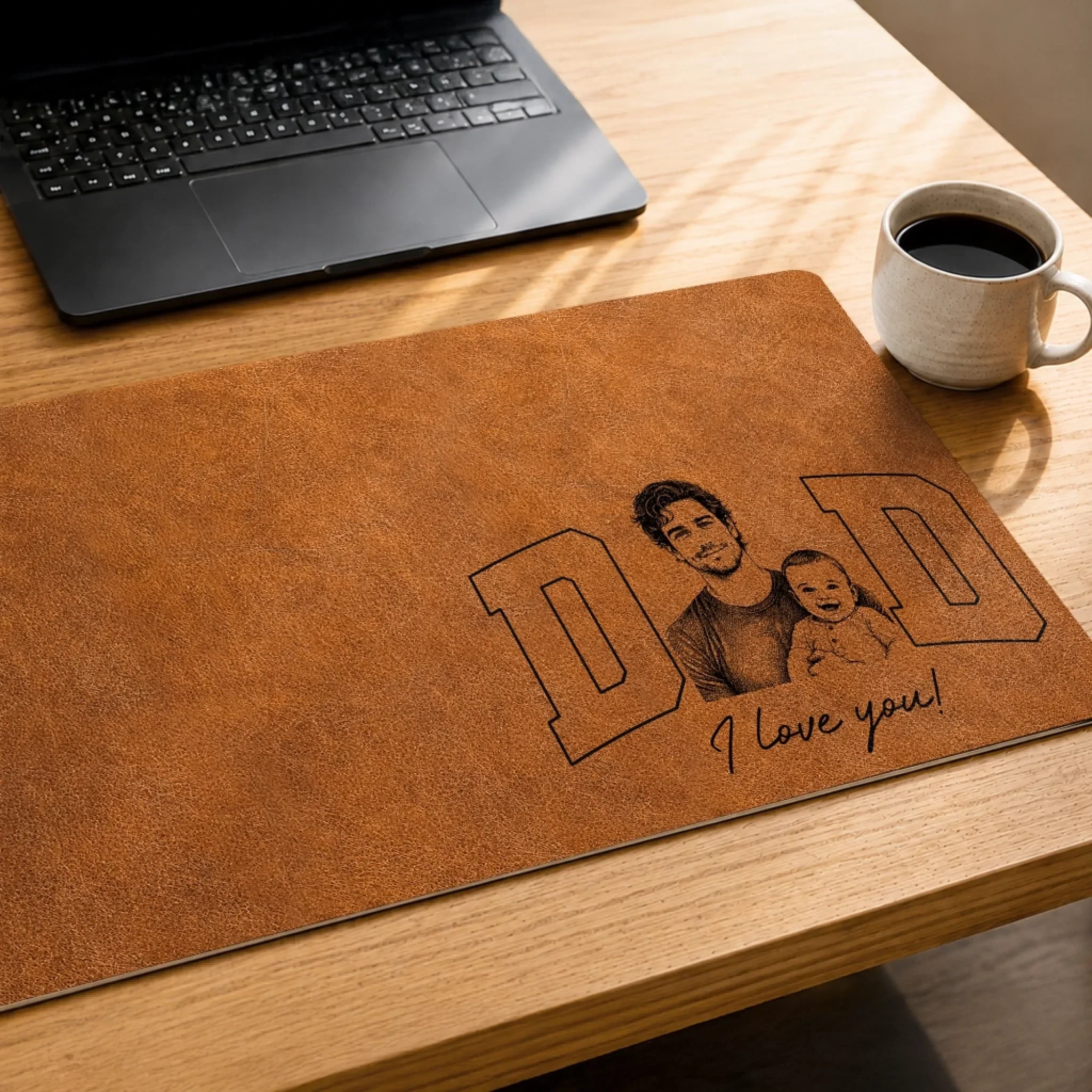 Custom Photo Desk Mat - Personalized Mother's Day, Father's Day Gifts For Mom, Grandma, Dad, Grandpa - Love Beyond Measure
