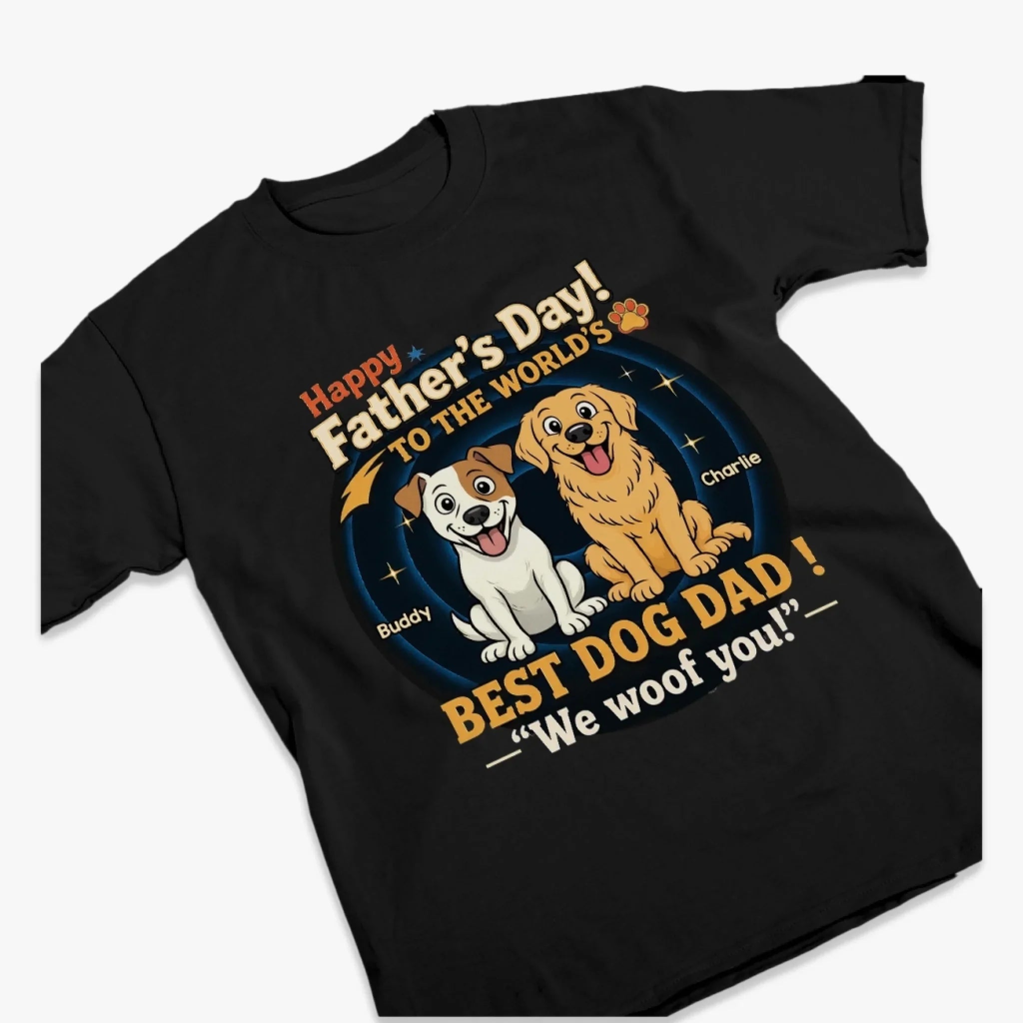 Custom Unisex T-shirt, Hoodie - Personalized Father's Day Birthday Gifts For Dog Lovers, Dog Dad - You Had Us At Woof