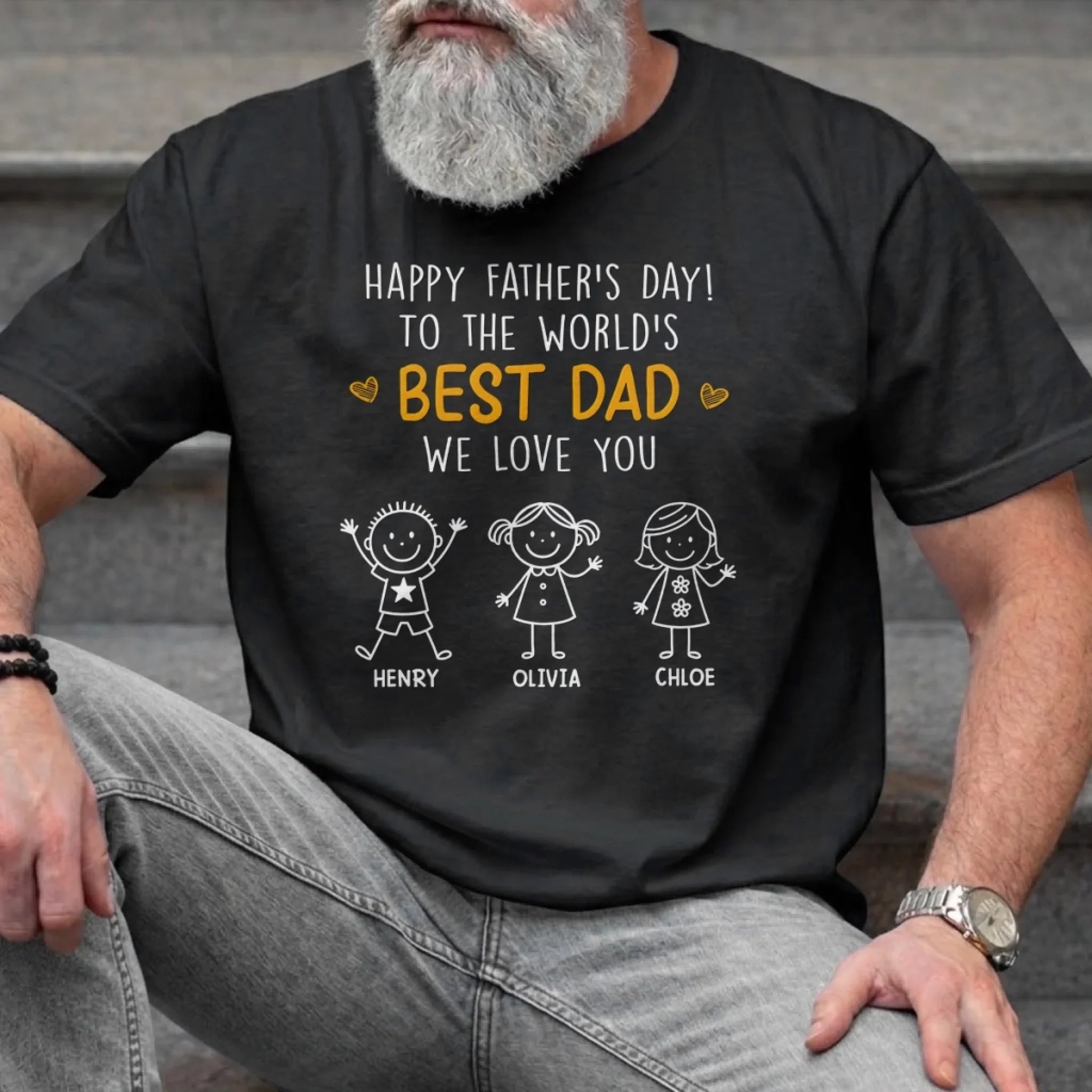 Custom T-shirt, Hoodie - Personalized Father's Day Birthday Gifts For Dad, Grandpa - Best Dad Of The World