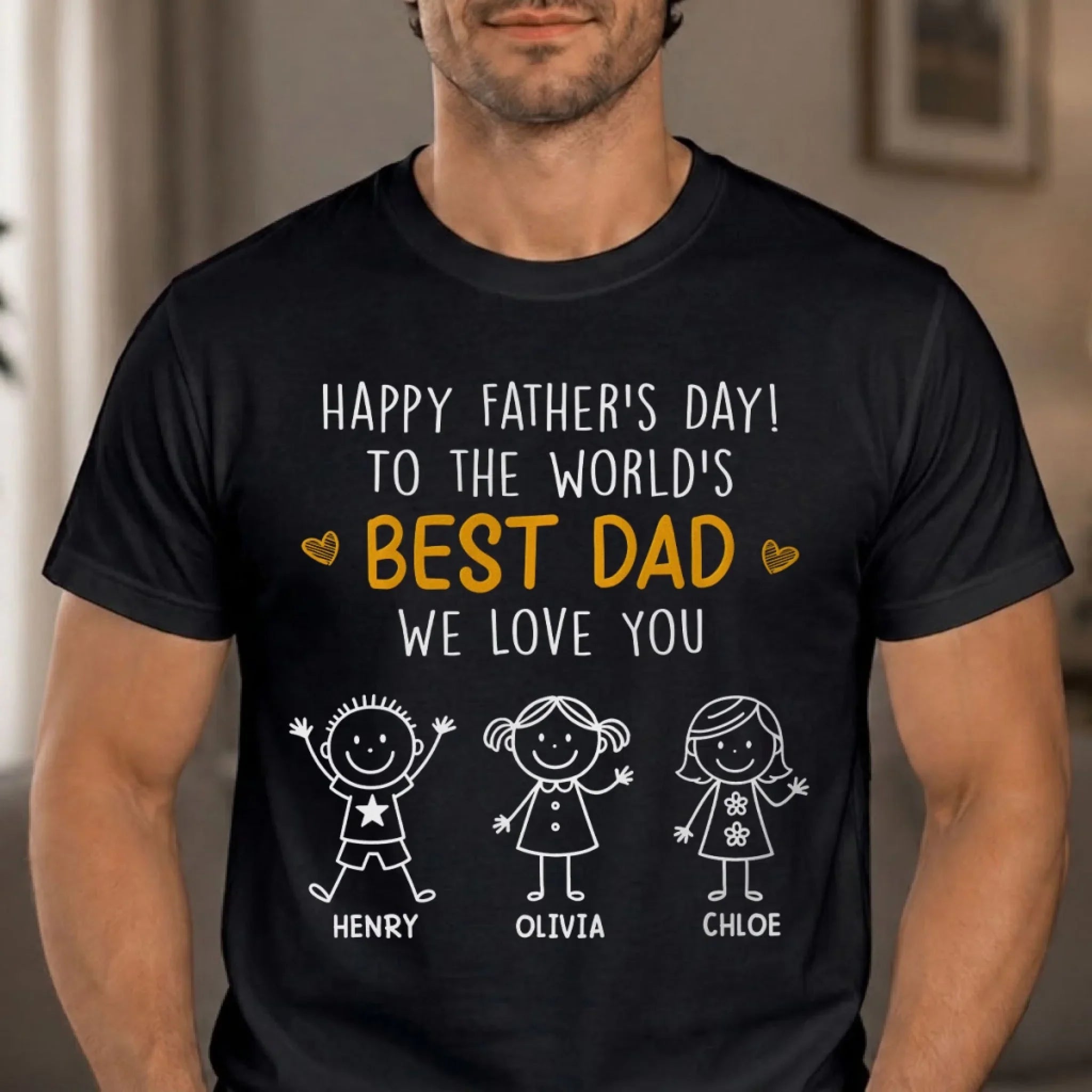 Custom T-shirt, Hoodie - Personalized Father's Day Birthday Gifts For Dad, Grandpa - Best Dad Of The World