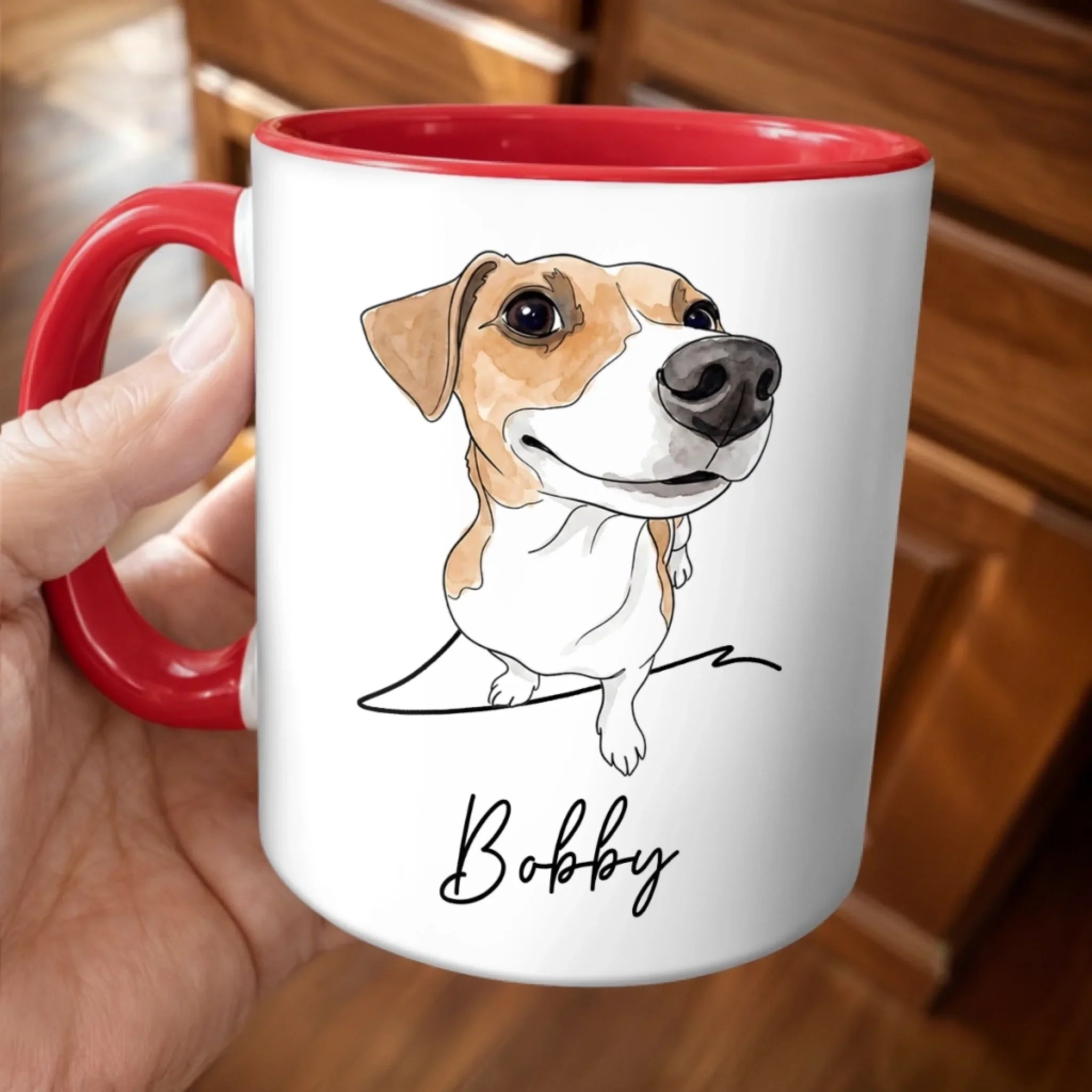 Custom Photo Accent Mug - Personalized Birthday Gifts For Dog Cat Lovers, Dog Dad And Mom, Cat Owners - The Face Of Unpaid Emotional Labor