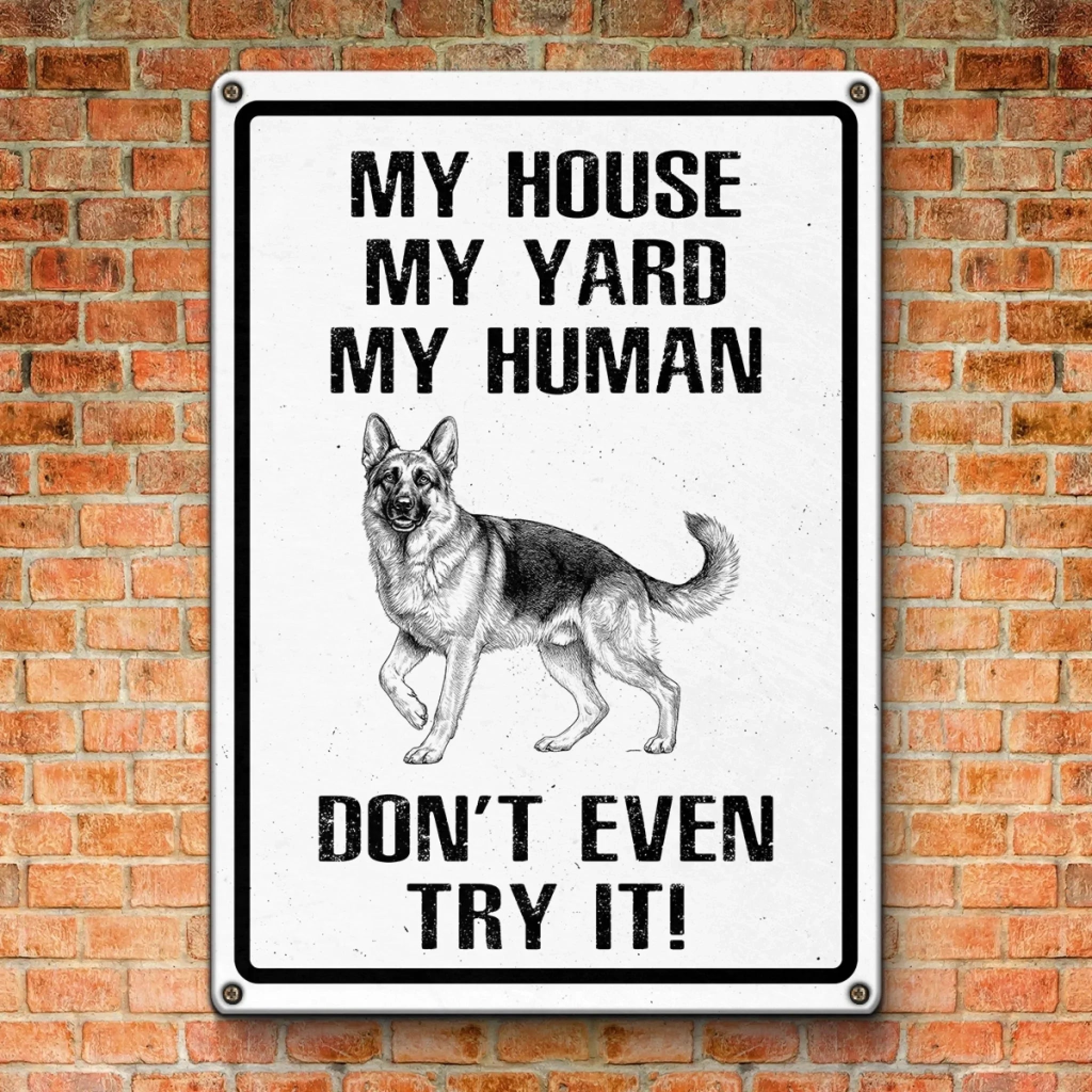Custom Photo Home Decor Metal Sign - Personalized Birthday Gifts For Dog Cat Lovers, Dog Dad And Mom, Cat Owners - Home Sweet Fortress