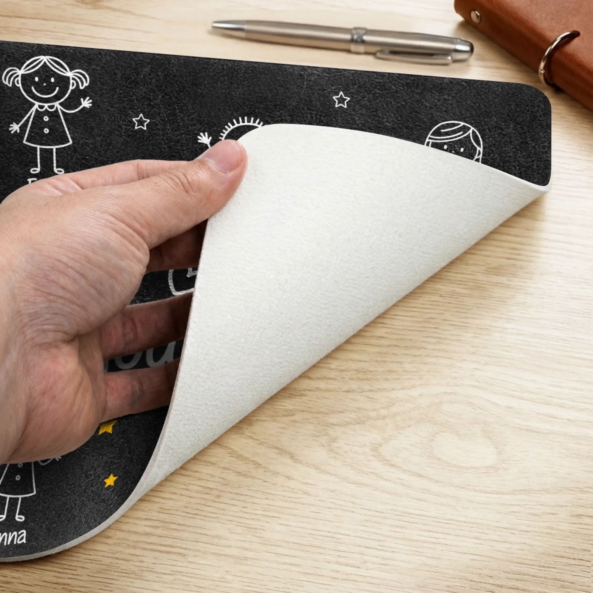Custom Desk Mat - Personalized Father's Day Birthday Gifts For Dad, Grandpa - Daddy’s Desk, Filled With Love