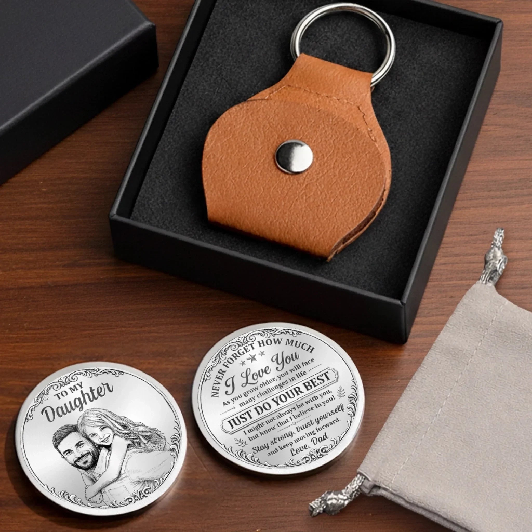 Custom Photo Pocket Hug - Personalized Birthday Gifts For Daughter - Always Your Biggest Fan