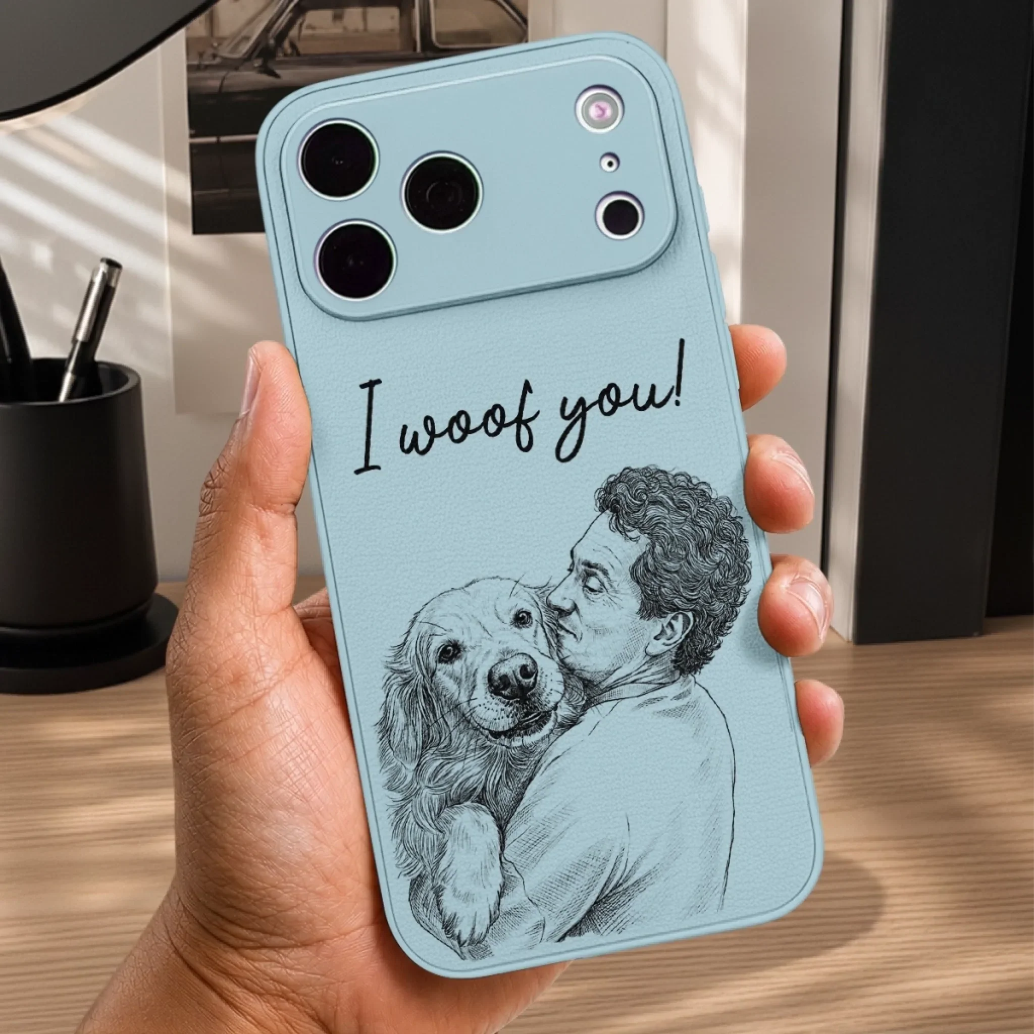 Custom Photo Leather Phone Case - Personalized Father's Day Birthday Gifts For Dog Cat Lovers, Dog Dad And Mom, Cat Owners - Best Pet Dad Ever