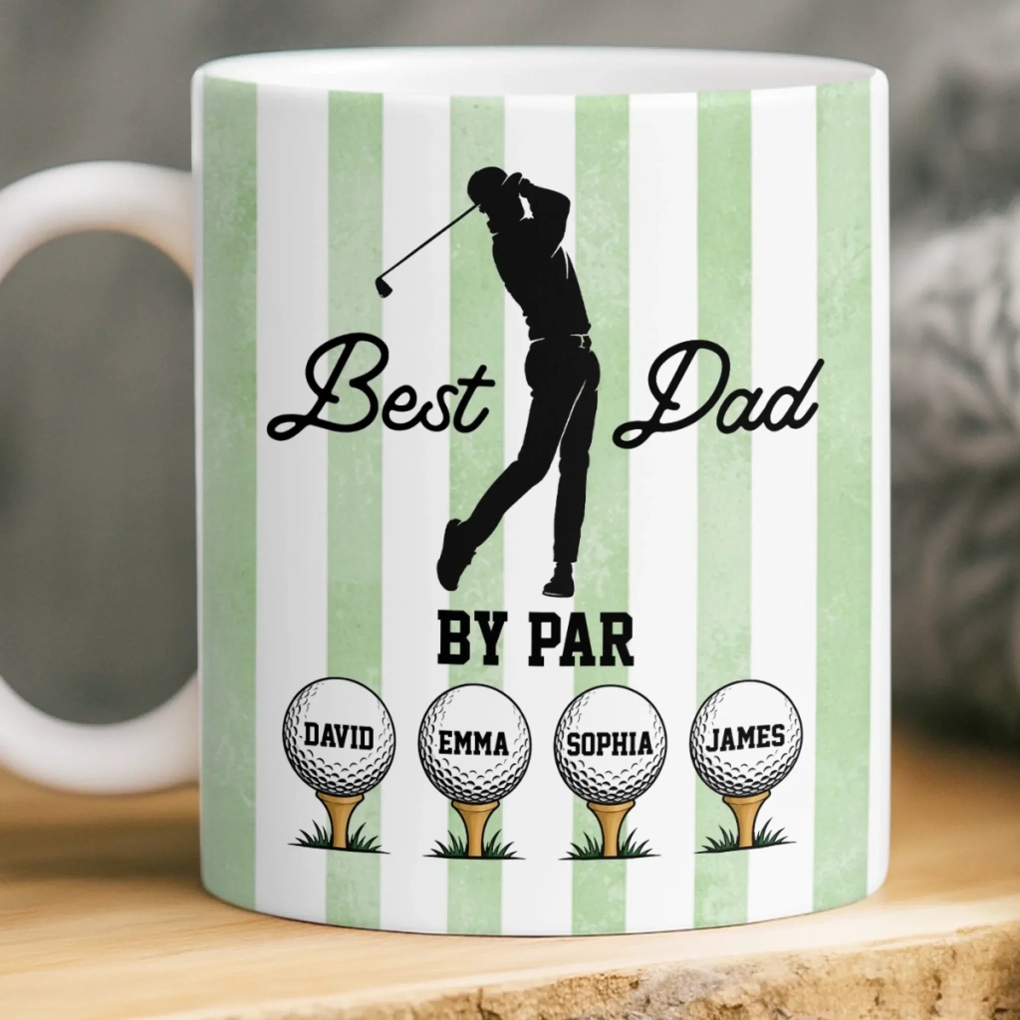 Custom Mug - Personalized Father's Day Birthday Golf Gifts For Dad, Grandpa - Swing Easy Enjoy Life