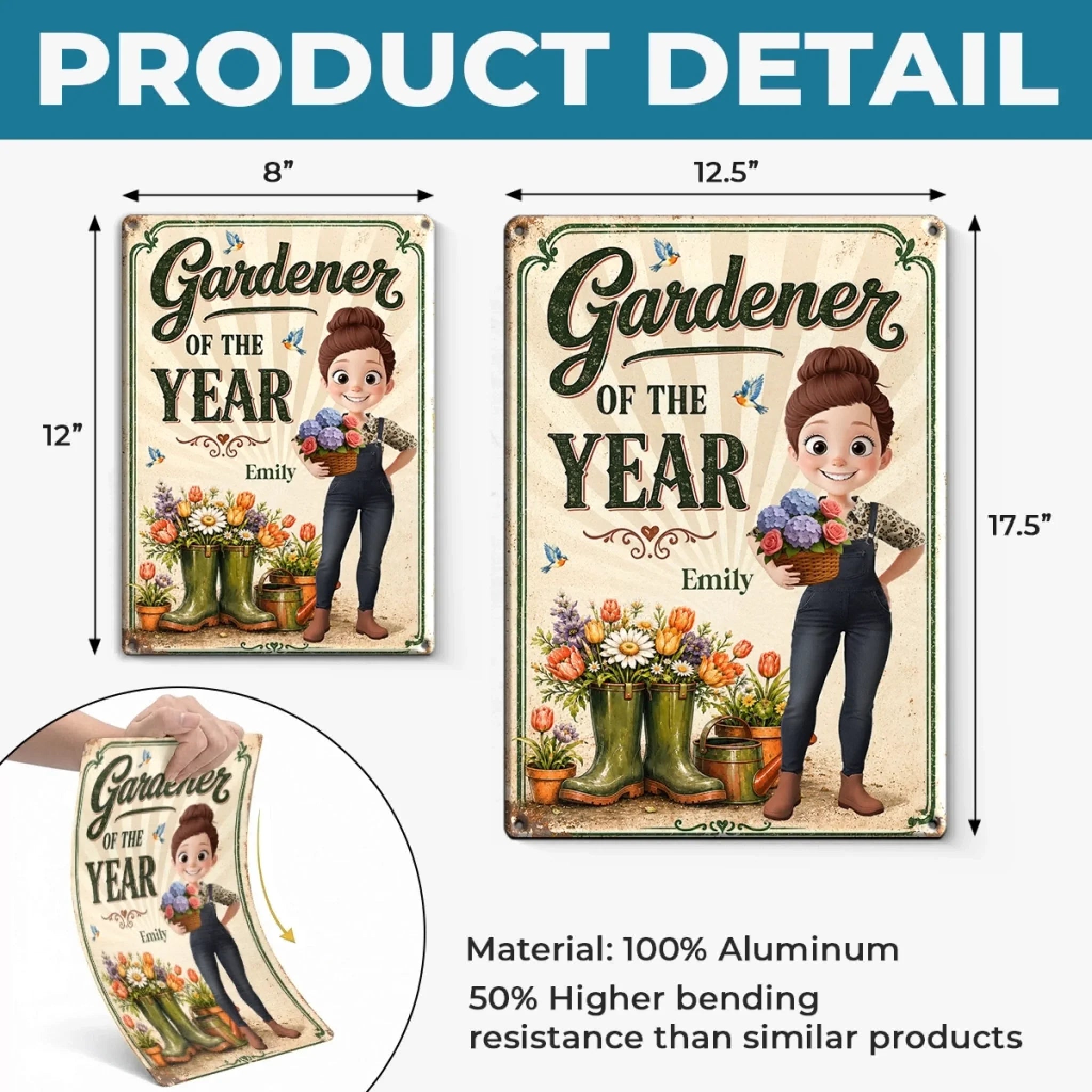 Custom Home Decor Metal Sign - Personalized Birthday Garden Gifts For Gardeners - Greenery Is My Therapy