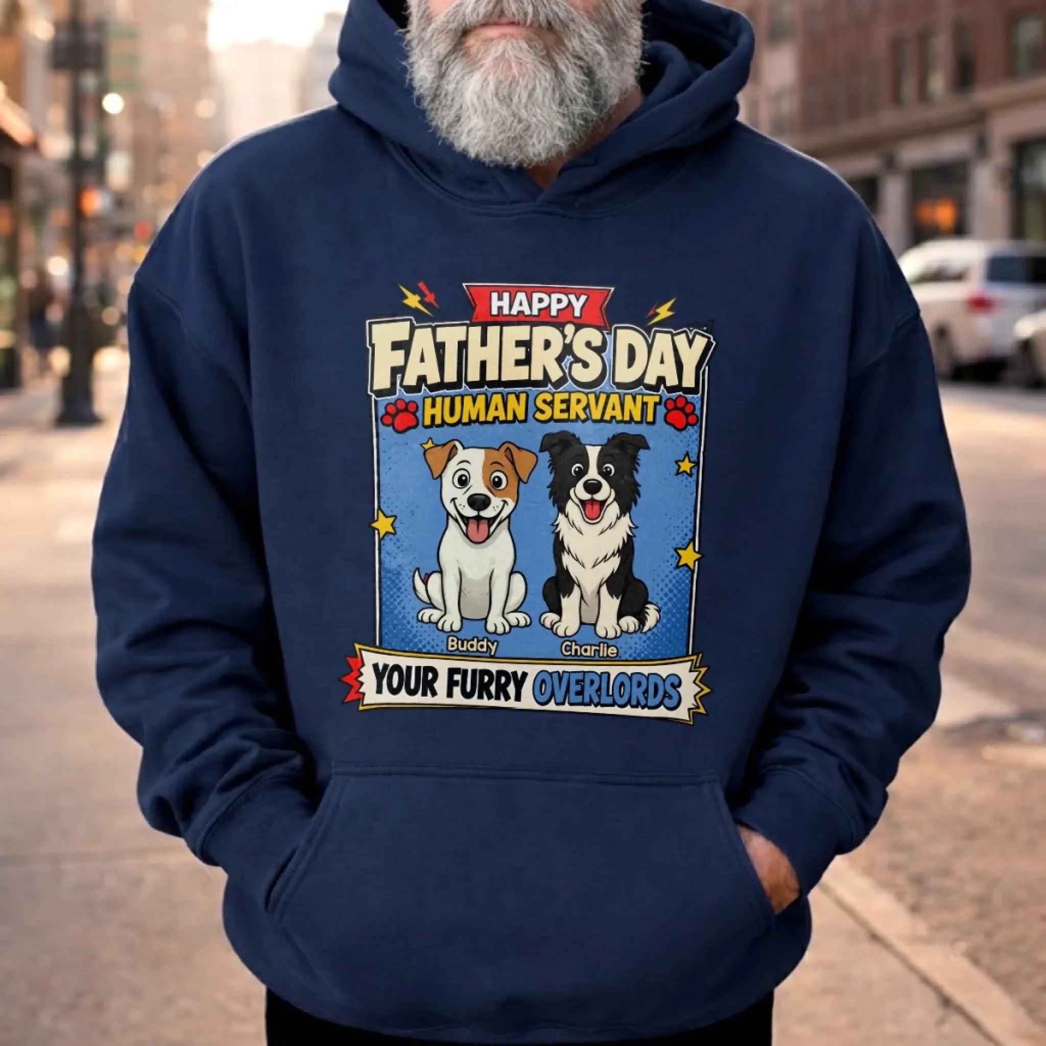 Custom Unisex T-shirt, Hoodie - Personalized Father's Day Birthday Gifts For Dog Lovers, Dog Dad - Human Staff Of The Year