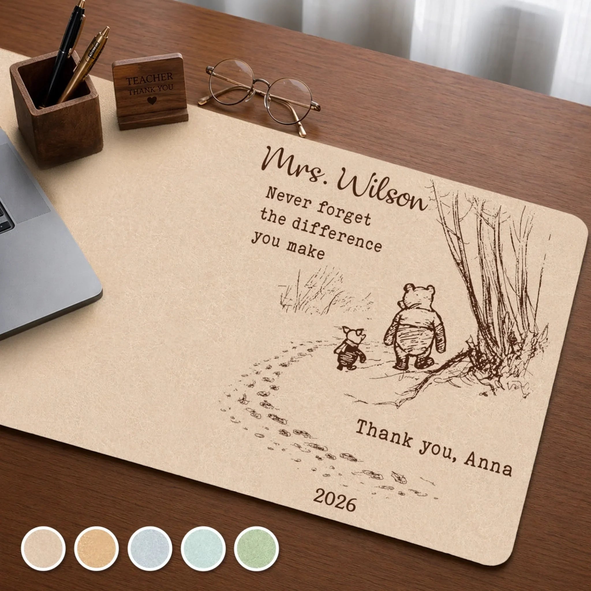 Custom Desk Mat - Personalized Birthday Gifts For Teachers - A Teacher’s Beautiful Heart