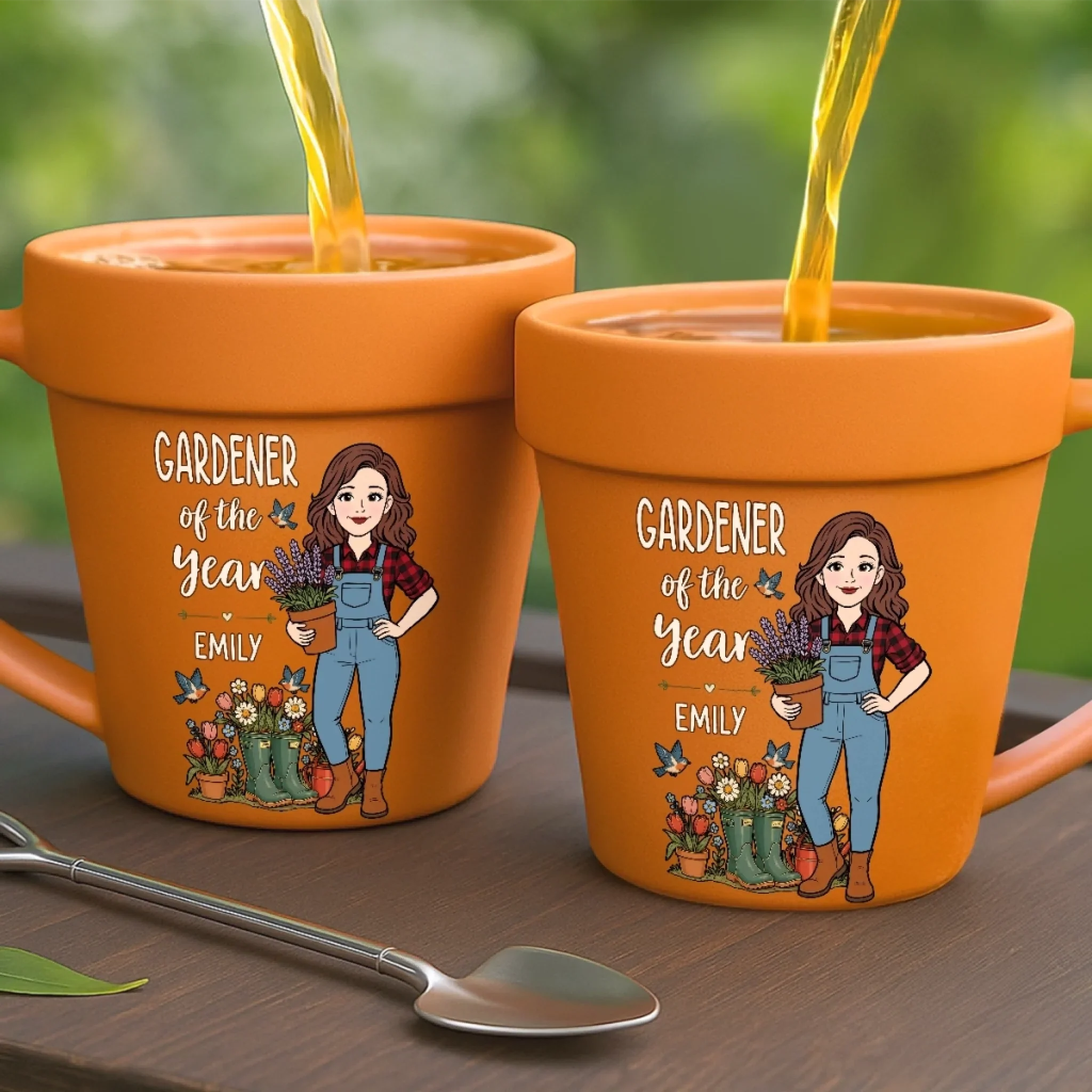 Custom Plant Pot Ceramic Mug - Personalized Birthday Garden Gifts For Gardeners - Garden Girl Era
