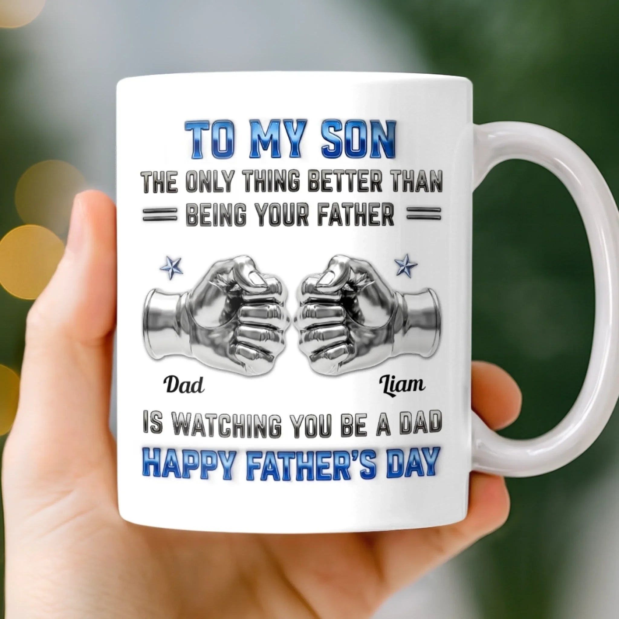 Custom 3D Inflated Effect Printed Mug - Personalized Father's Day Birthday Gifts For Son - Built A Legacy