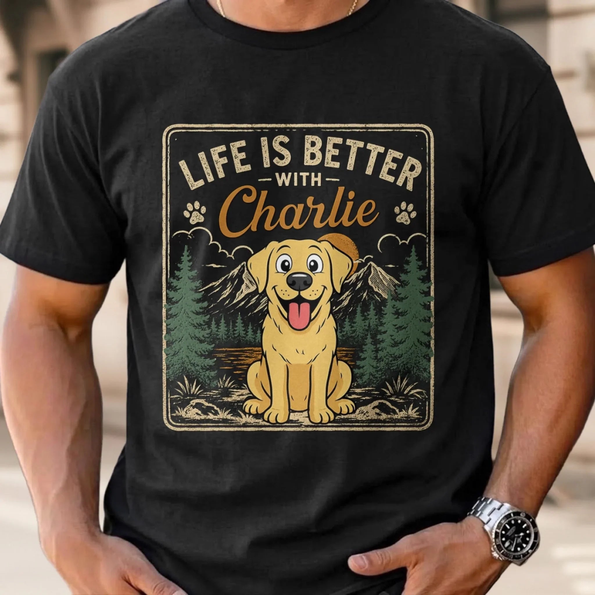 Custom Unisex T-shirt, Hoodie - Personalized Father's Day Birthday Gifts For Dog Cat Lovers, Dog Dad, Cat Owners - Paws Make Life Legendary