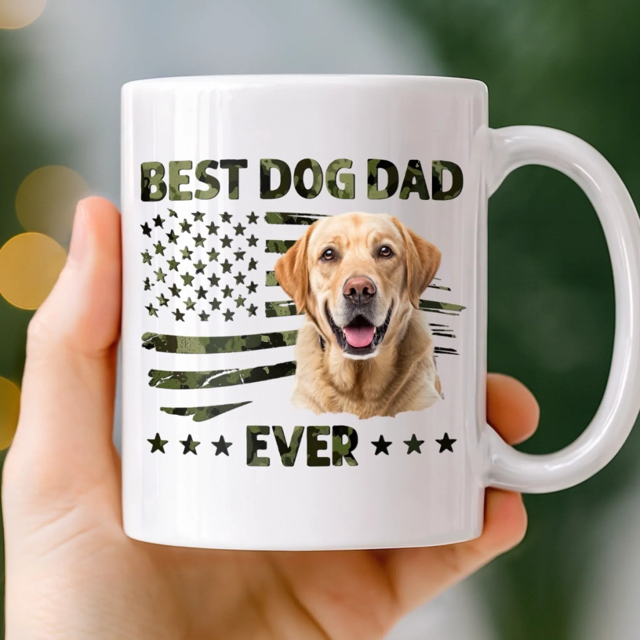 Custom Photo Mug - Personalized Father's Day Birthday Gifts For Dog Cat Lovers, Dog Dad And Mom, Cat Owners - Love Comes With Fur