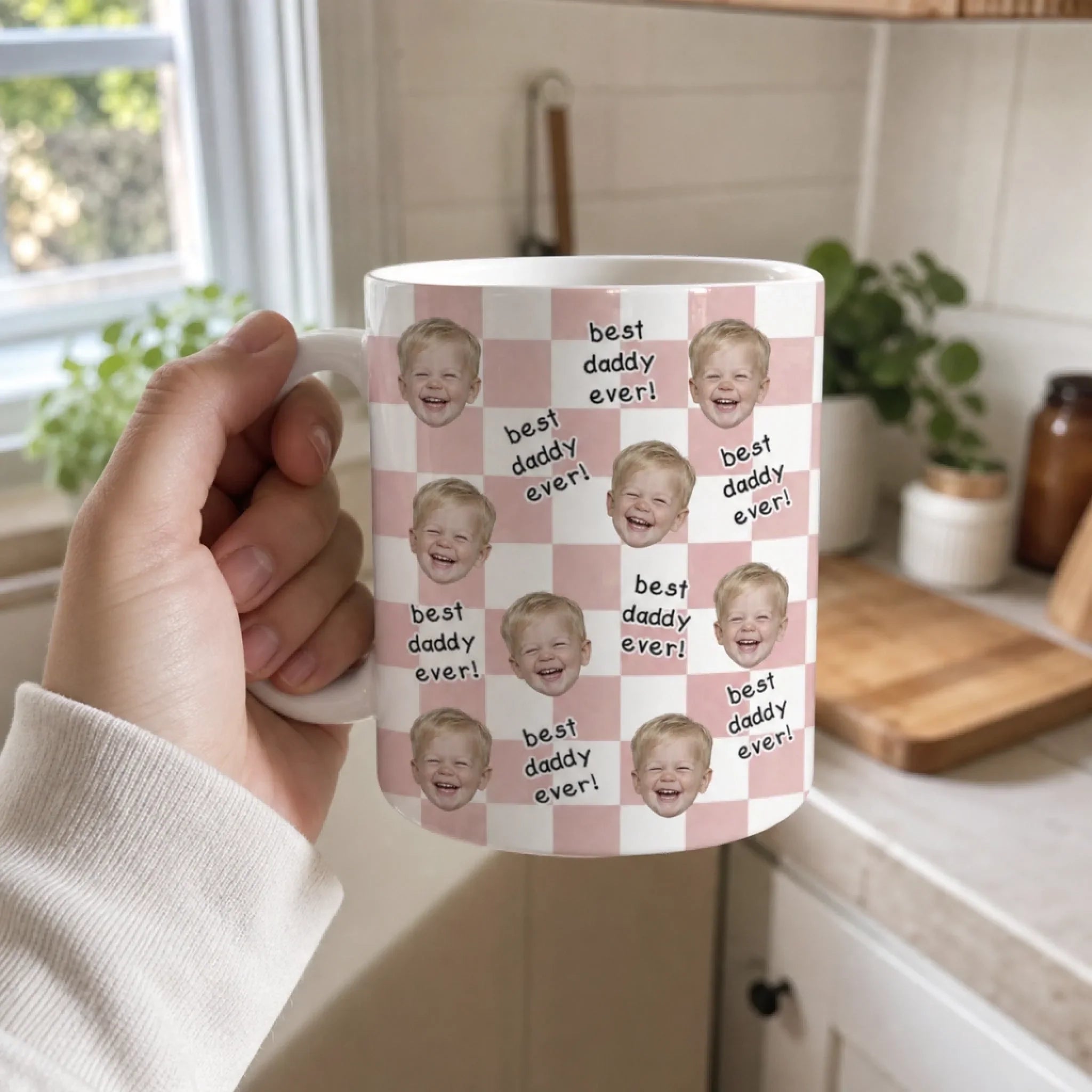 Custom Photo Mug - Personalized Father's Day Birthday Gifts For Dad, Grandpa - Fueled By Family Love