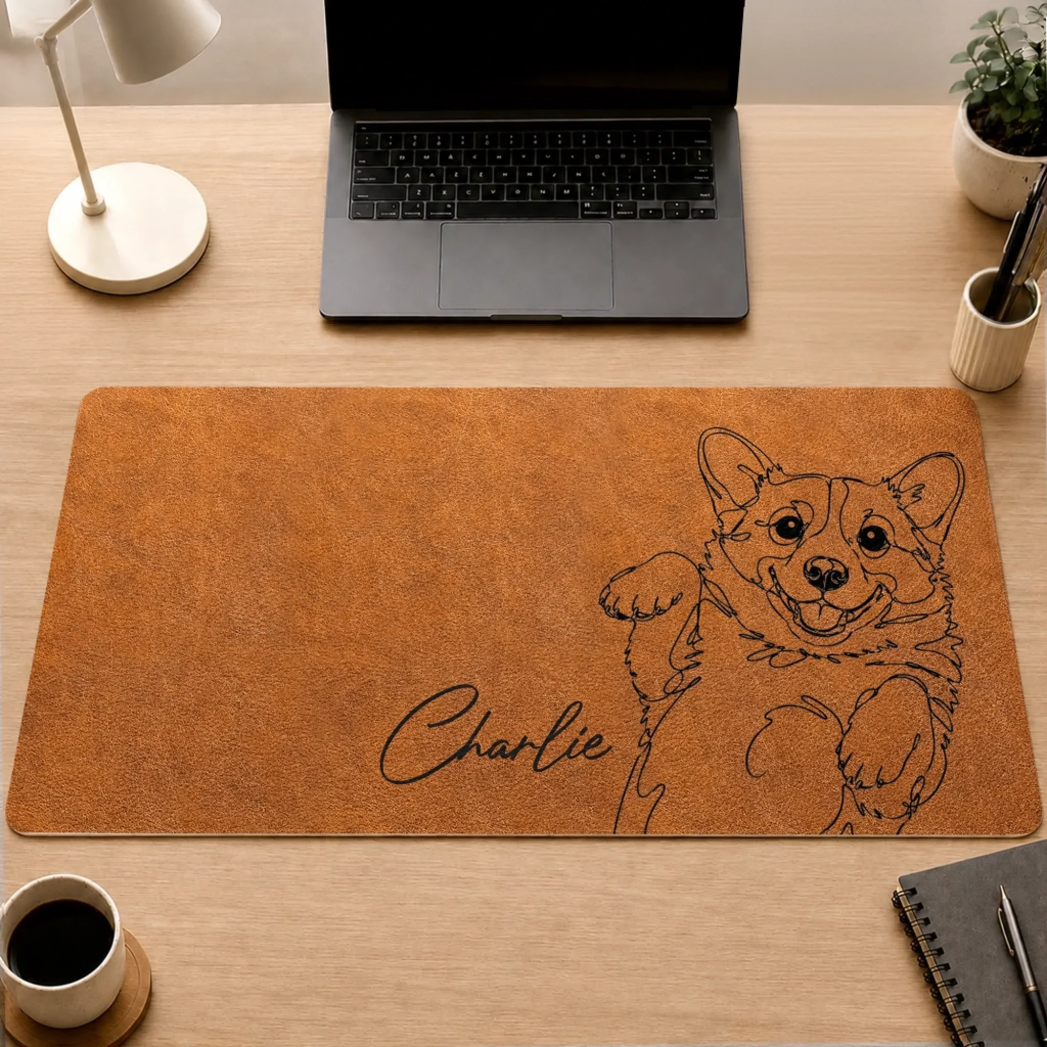 Custom Photo Desk Mat - Personalized Father's Day Birthday Gifts For Dog Cat Lovers, Dog Dad And Mom, Cat Owners - Life Is Better With Pets
