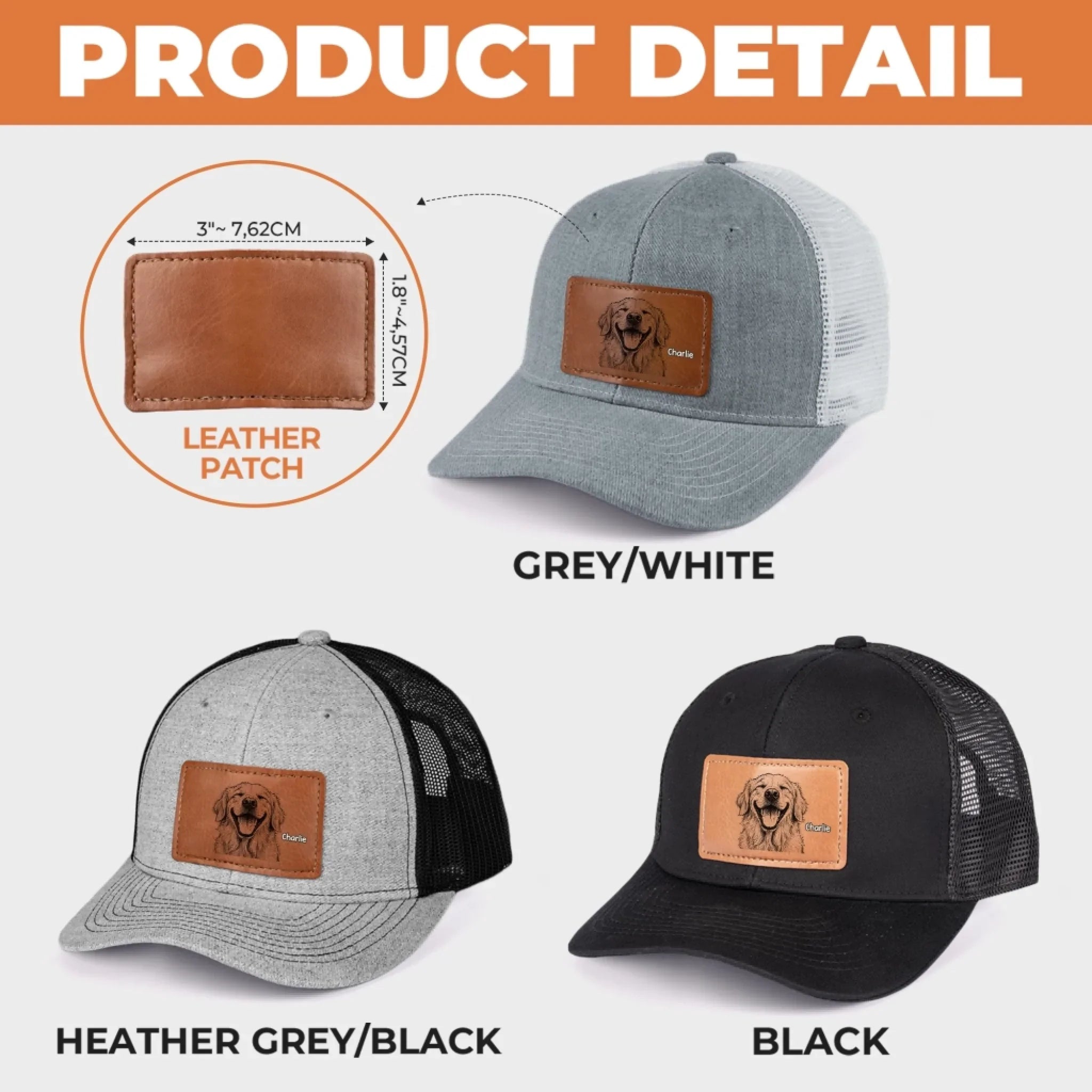 Custom Photo Leather Patch Hat - Personalized Birthday Gifts For Dog Cat Lovers, Dog Dad And Mom, Cat Owners - My Favorite Squad Ever