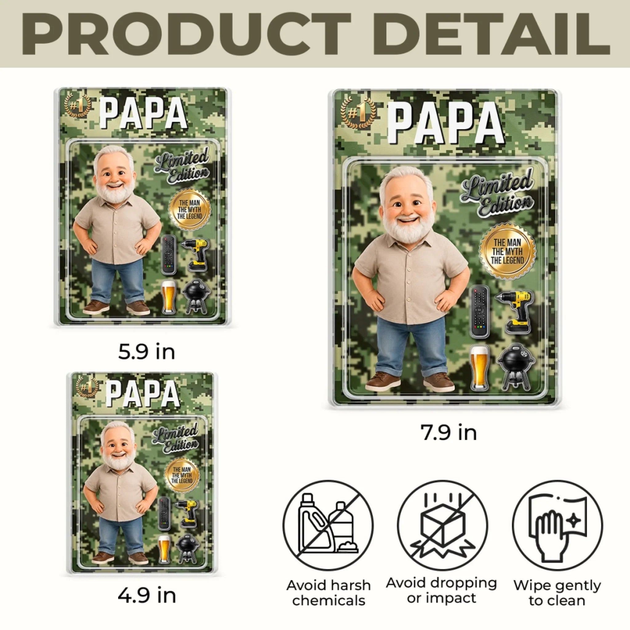 Custom Photo Toy Box Acrylic Plaque - Personalized Father's Day Birthday Gifts For Dad, Grandpa - Dad Mode Always Active