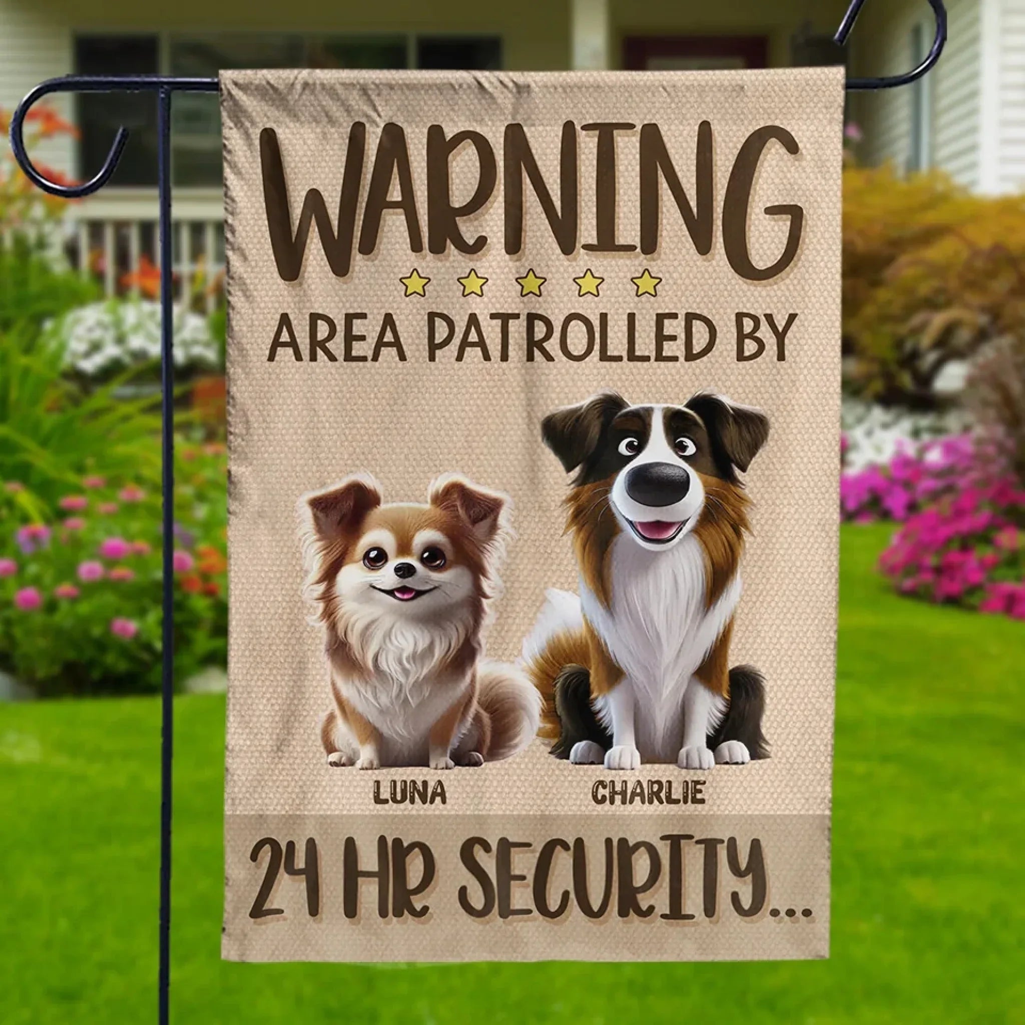 Fierce Love, Fearless Guard - Dog Personalized Custom Flag - Gift For Pet Owners, Pet Lovers