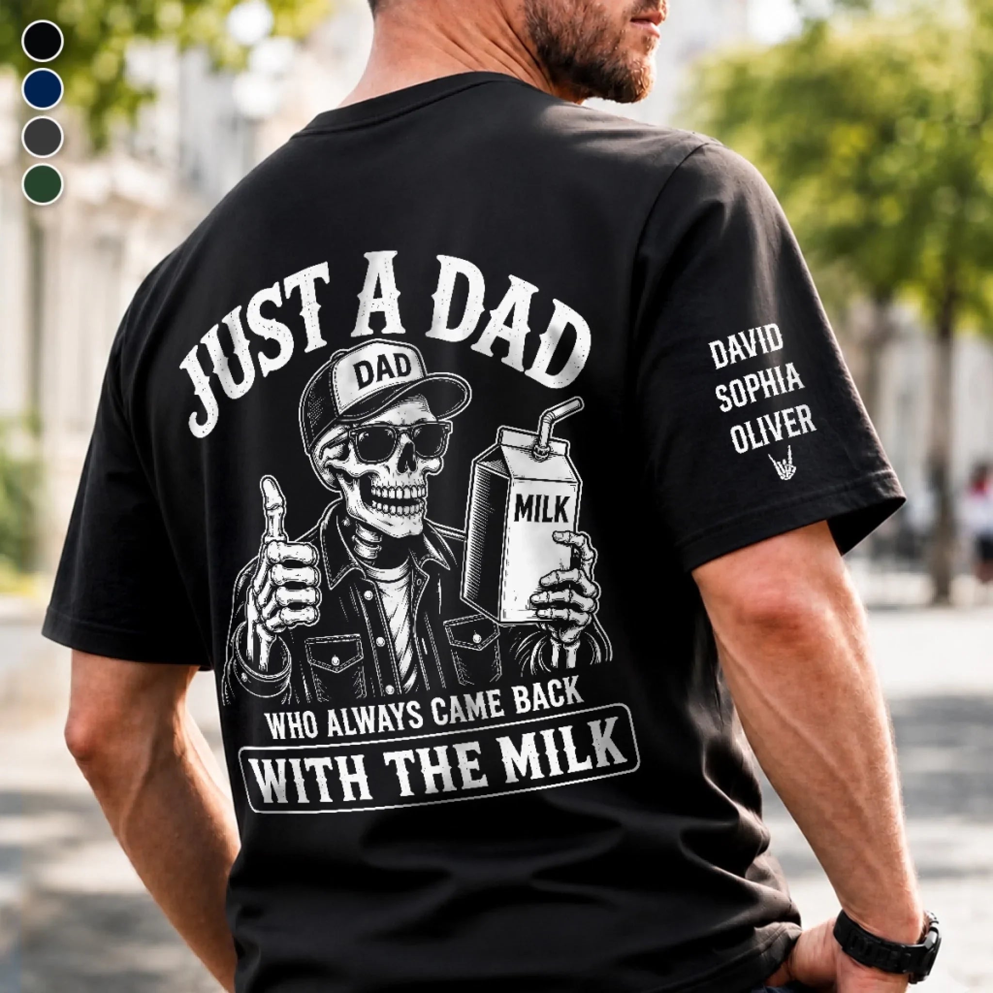 Custom Back Printed Shirt - Personalized Father's Day Birthday Gifts For Dad, Grandpa - Just A Dad