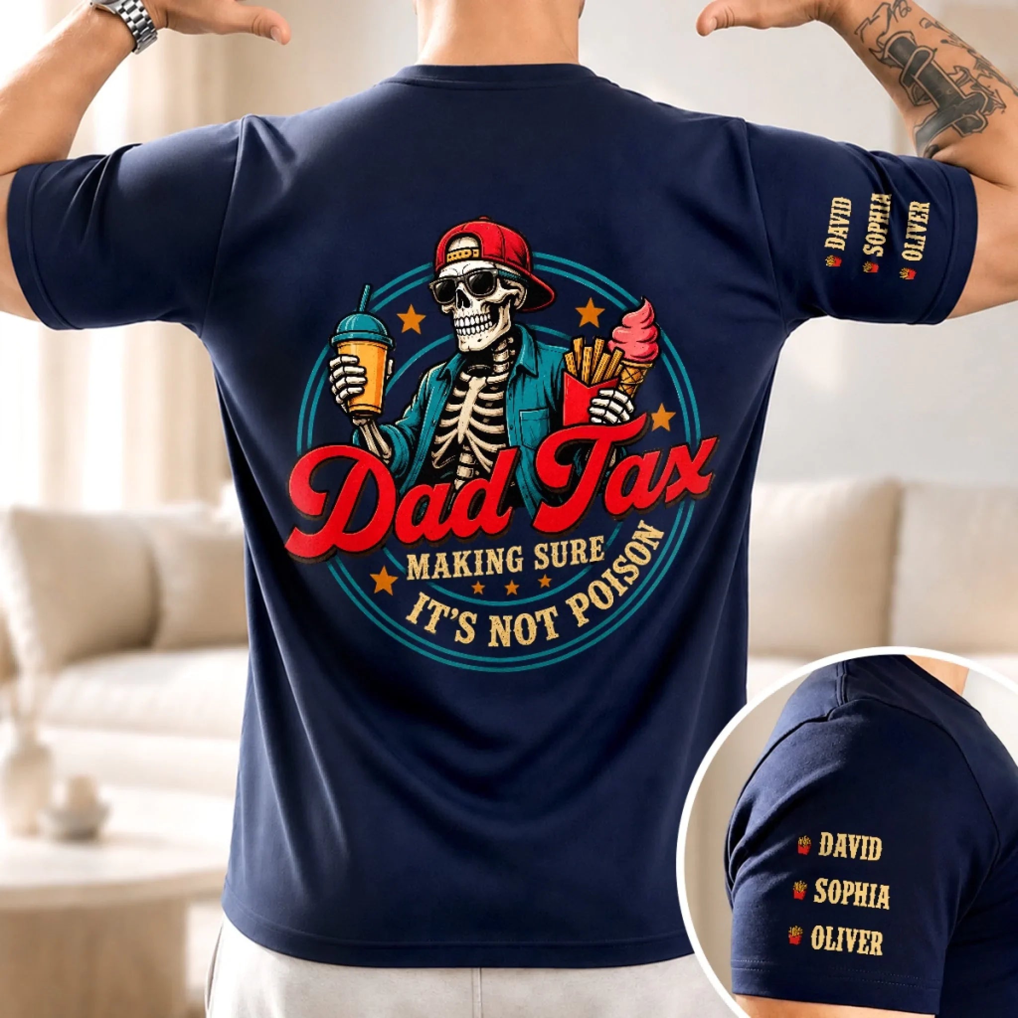 Custom Dad Tax Back Printed Shirt - Personalized Father's Day Birthday Gifts For Dad, Grandpa - Quality Control Starts With Dad