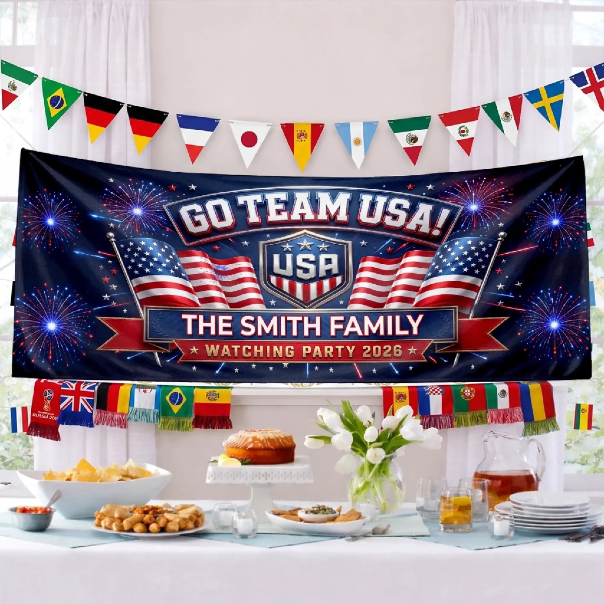 Custom USA 2026 Outdoor Banner - Personalized Birthday Gifts For Soccer Lovers, Sports Fans, Sports Lovers - Chasing The Ultimate Goal