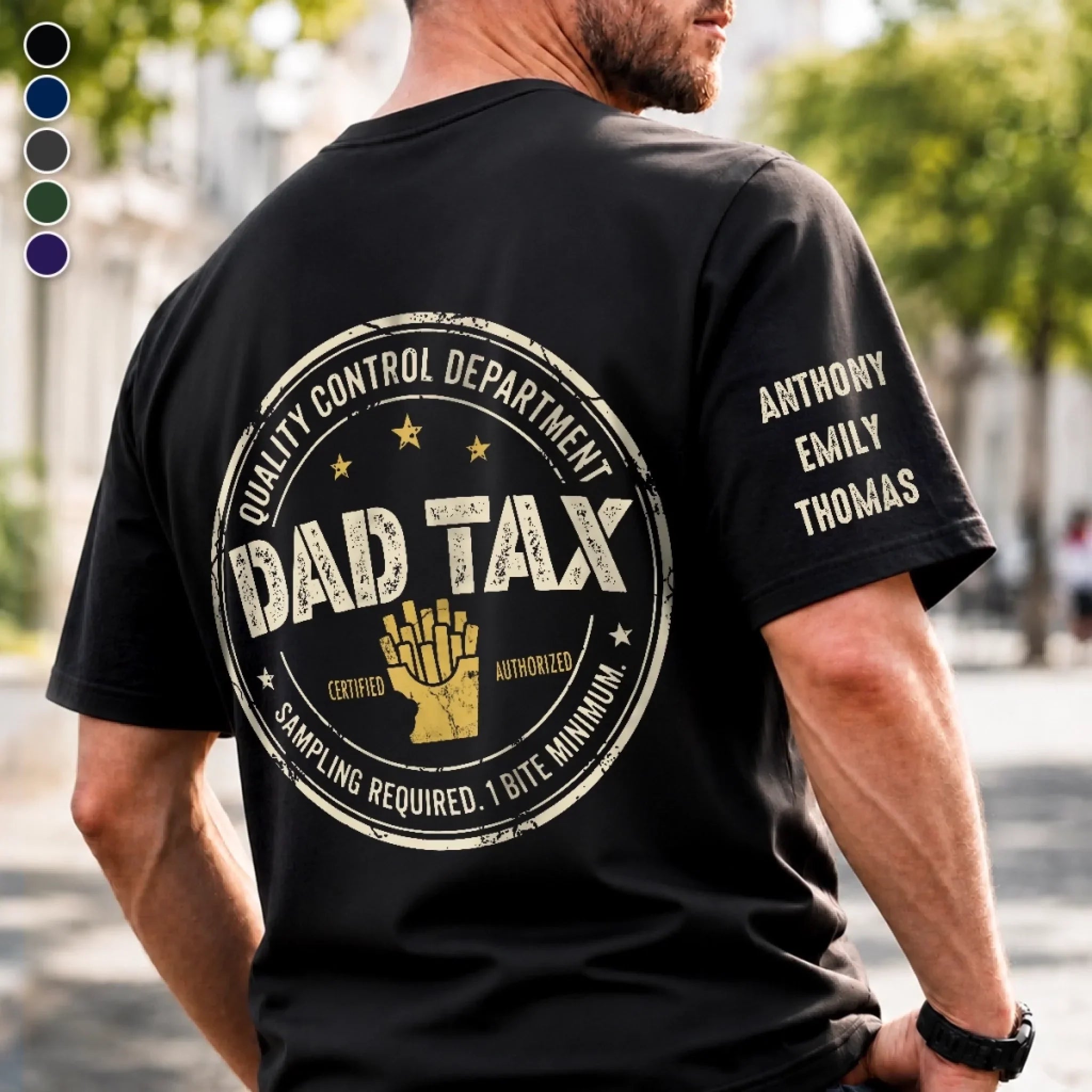 Custom Dad Tax T-Shirt - Personalized Father's Day Birthday Gifts For Dad, Grandpa - Dad Tax Certified
