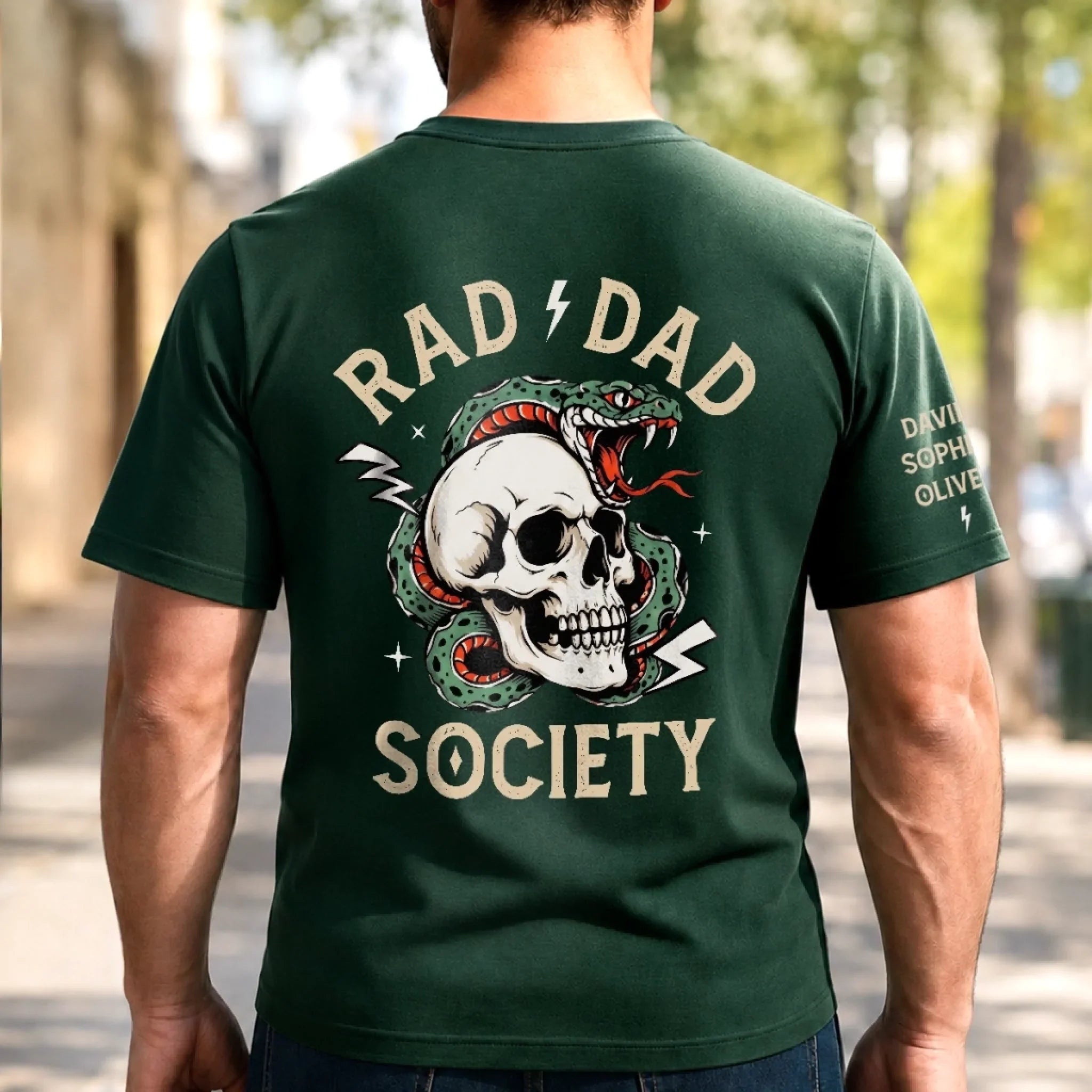 Custom T-Shirt - Personalized Father's Day Birthday Gifts For Dad, Grandpa - Rad Dad Legend