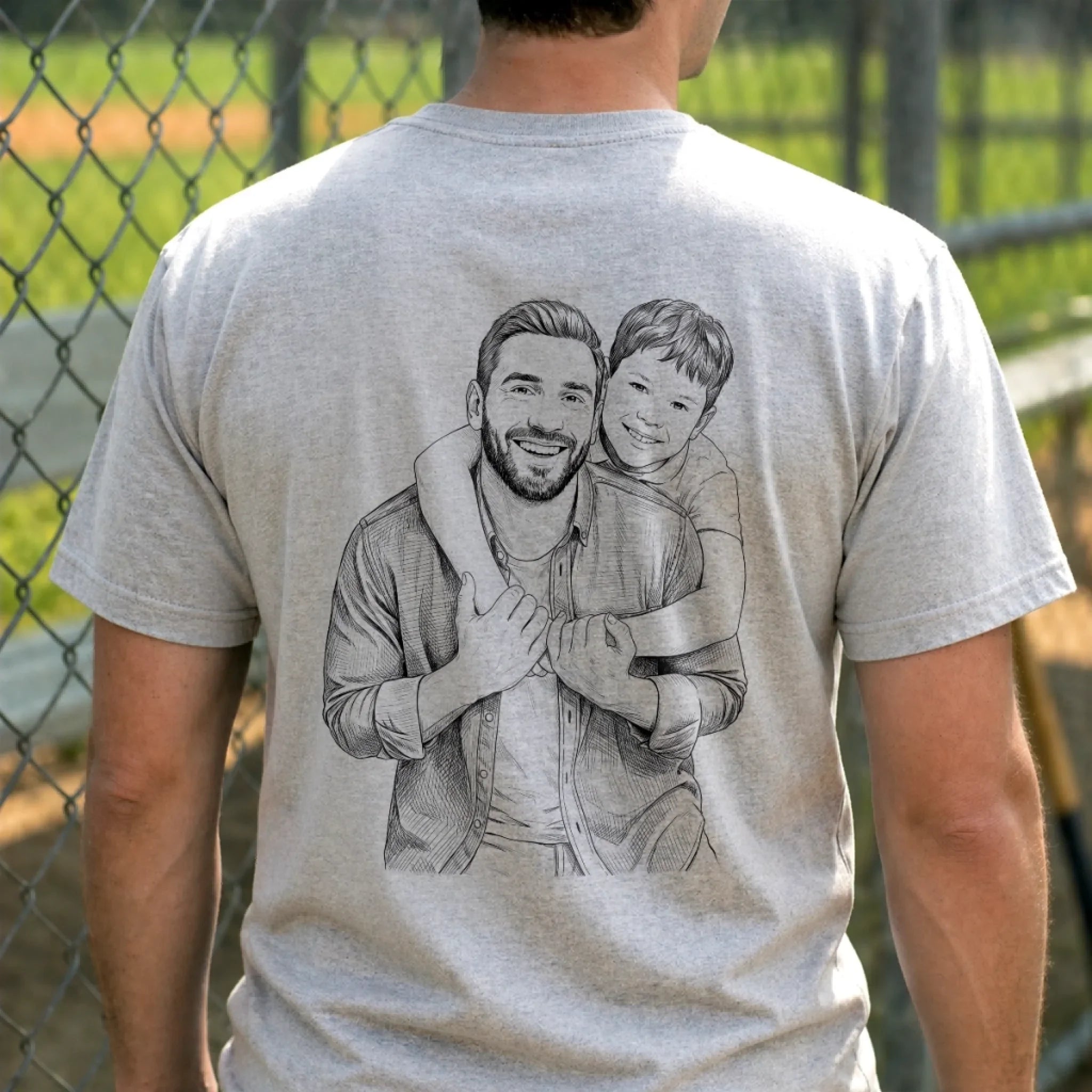 Custom Photo Unisex T-shirt - Personalized Father's Day Birthday Gifts For Dad, Grandpa - Blessed With The Best Dad