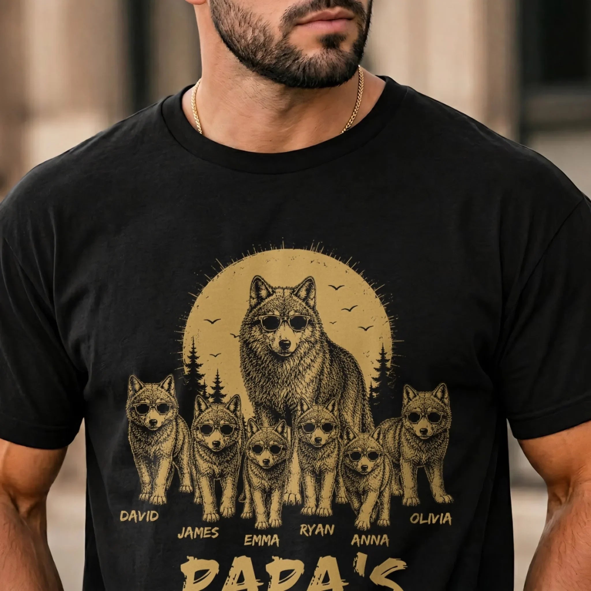 Custom T-shirt, Hoodie - Personalized Father's Day Birthday Gifts For Dad, Grandpa - Lead The Pack Protect The Family