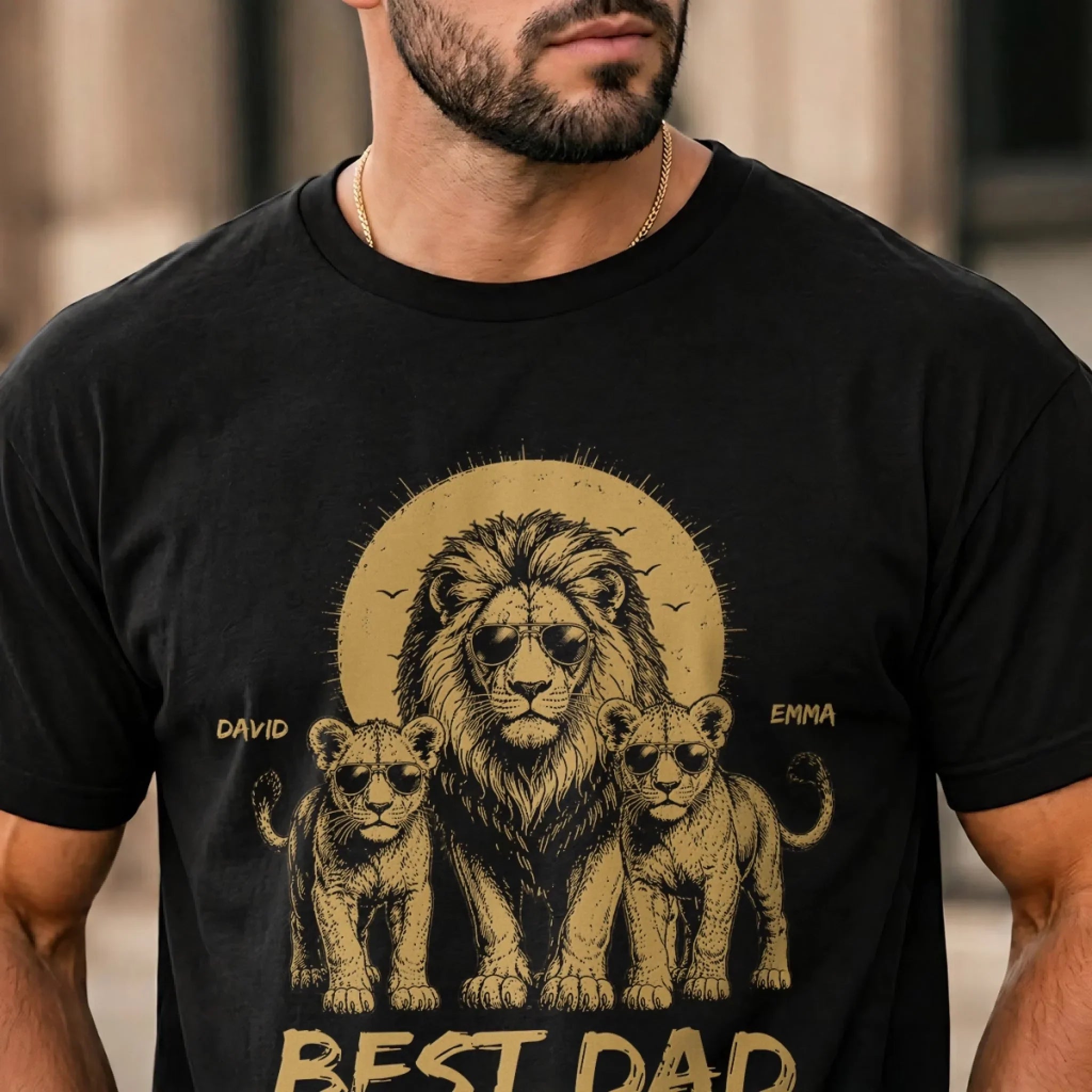 Custom T-shirt, Hoodie - Personalized Father's Day Birthday Gifts For Dad, Grandpa - Leader Of The Pride
