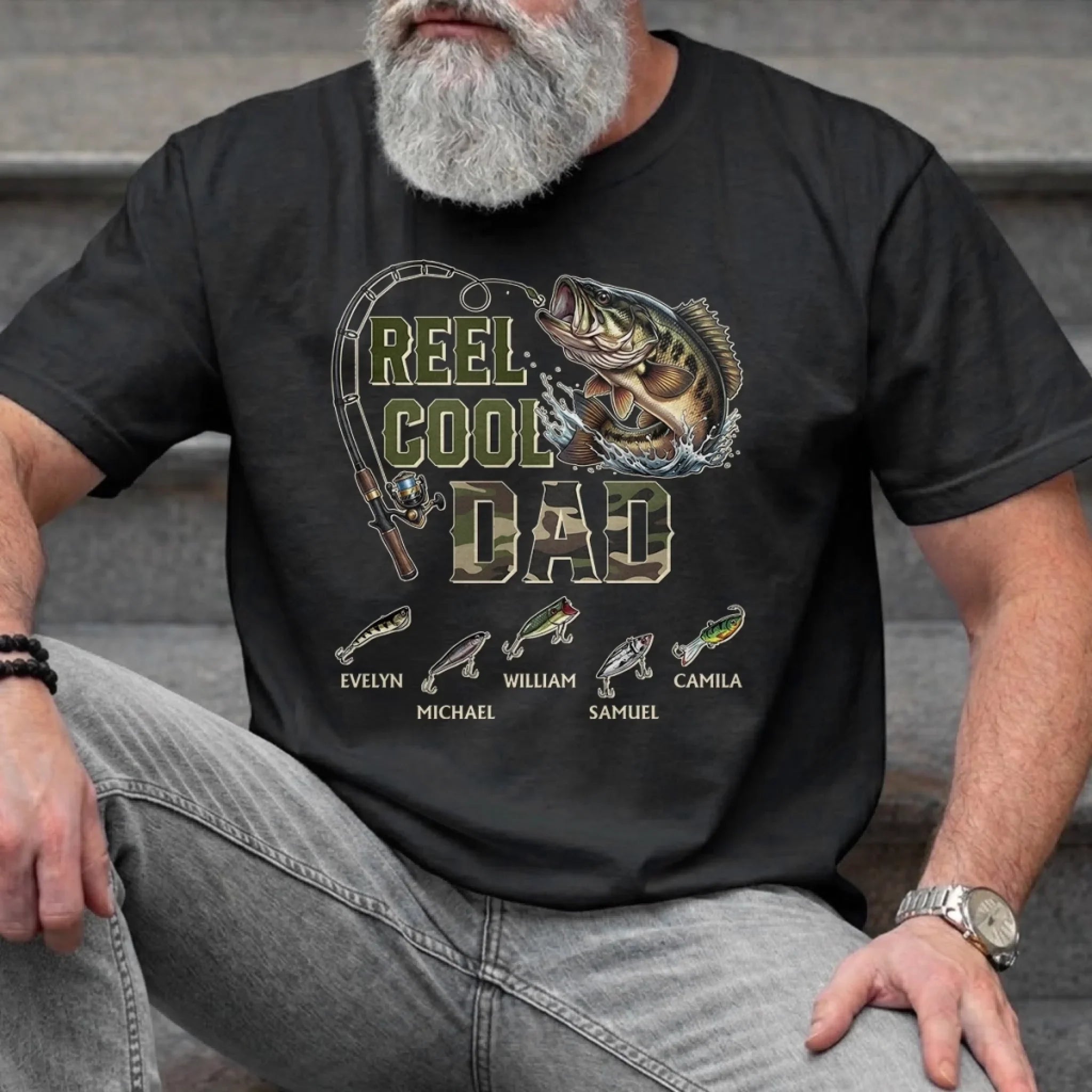 Custom Unisex T-shirt, Premium T-shirt, Hoodie – Personalized Father's Day Birthday Gifts For Dad, Grandpa – Reel Men Fish