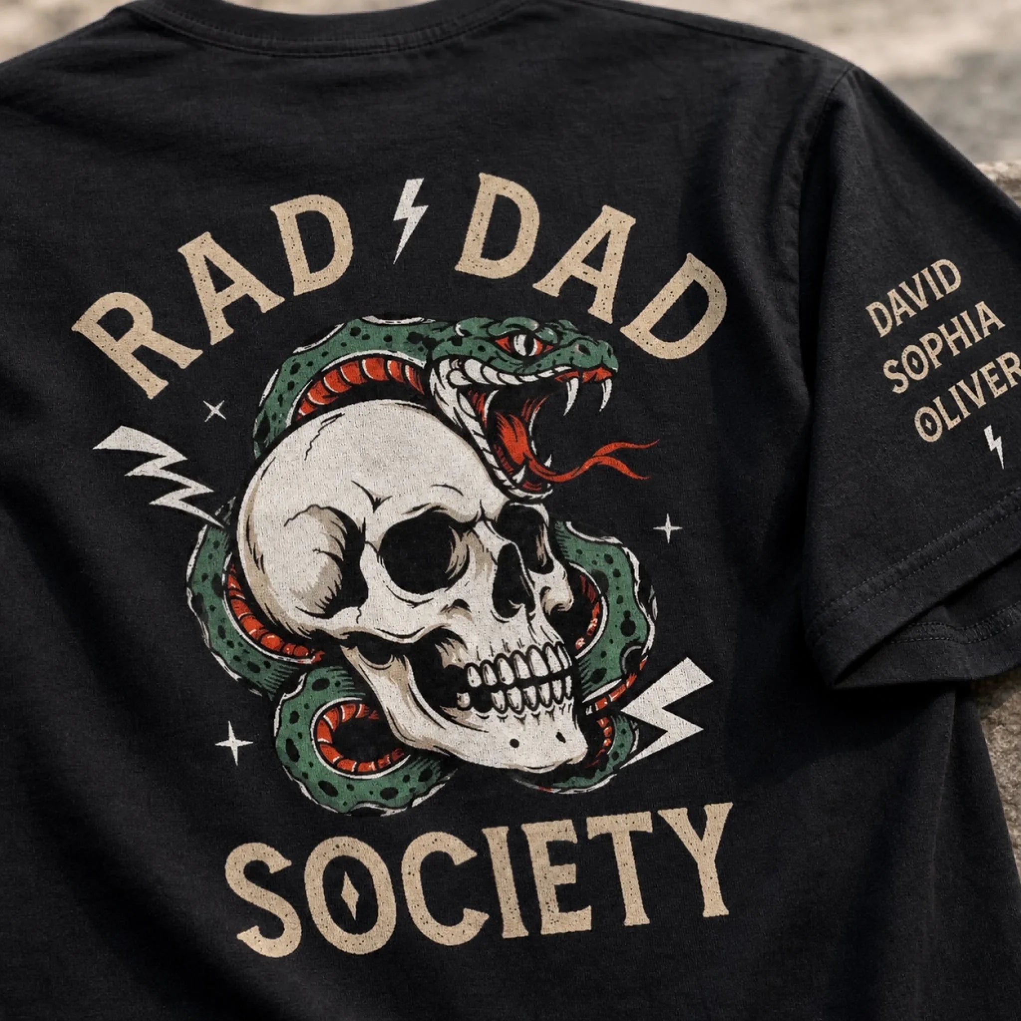 Custom T-Shirt - Personalized Father's Day Birthday Gifts For Dad, Grandpa - Rad Dad Legend