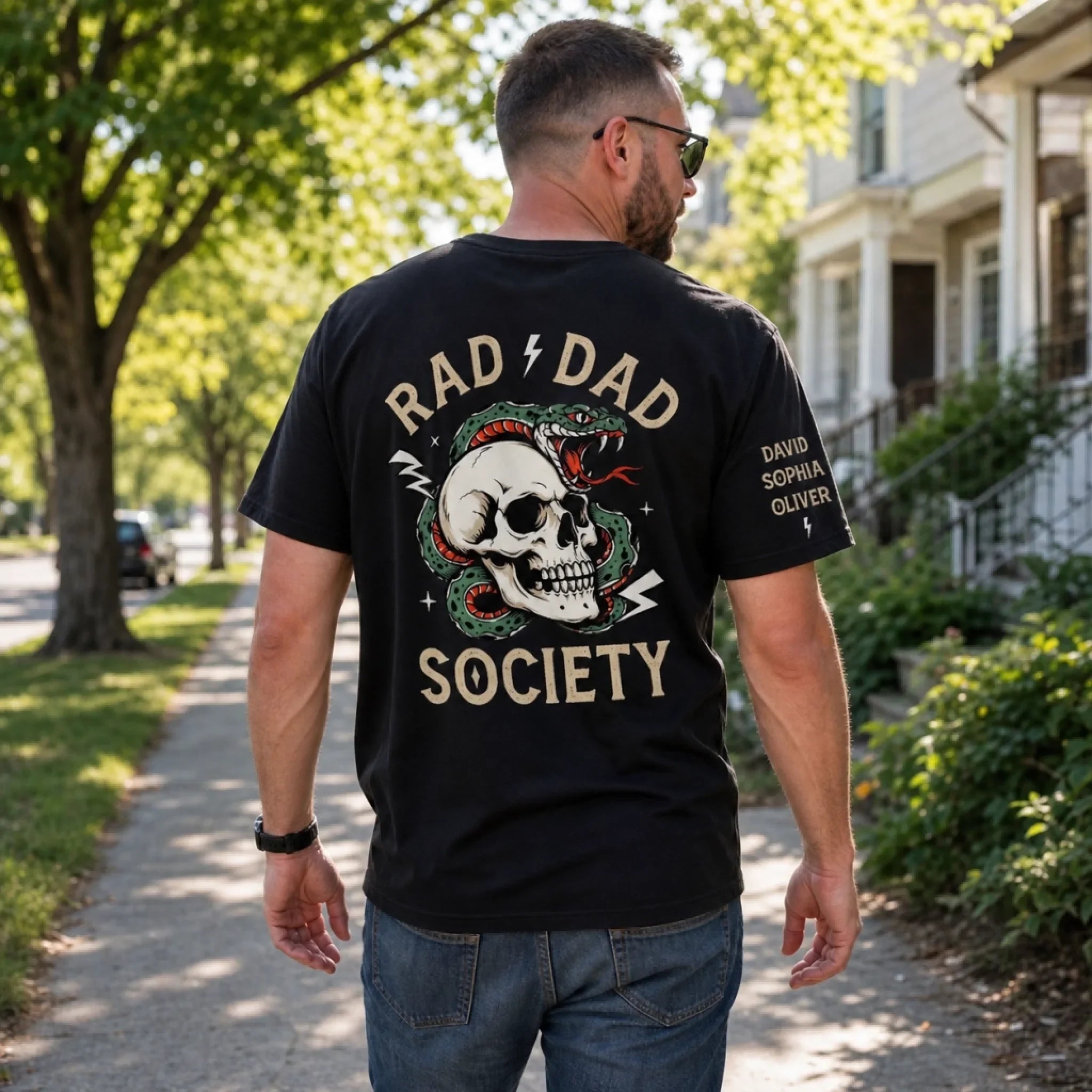 Custom T-Shirt - Personalized Father's Day Birthday Gifts For Dad, Grandpa - Rad Dad Legend