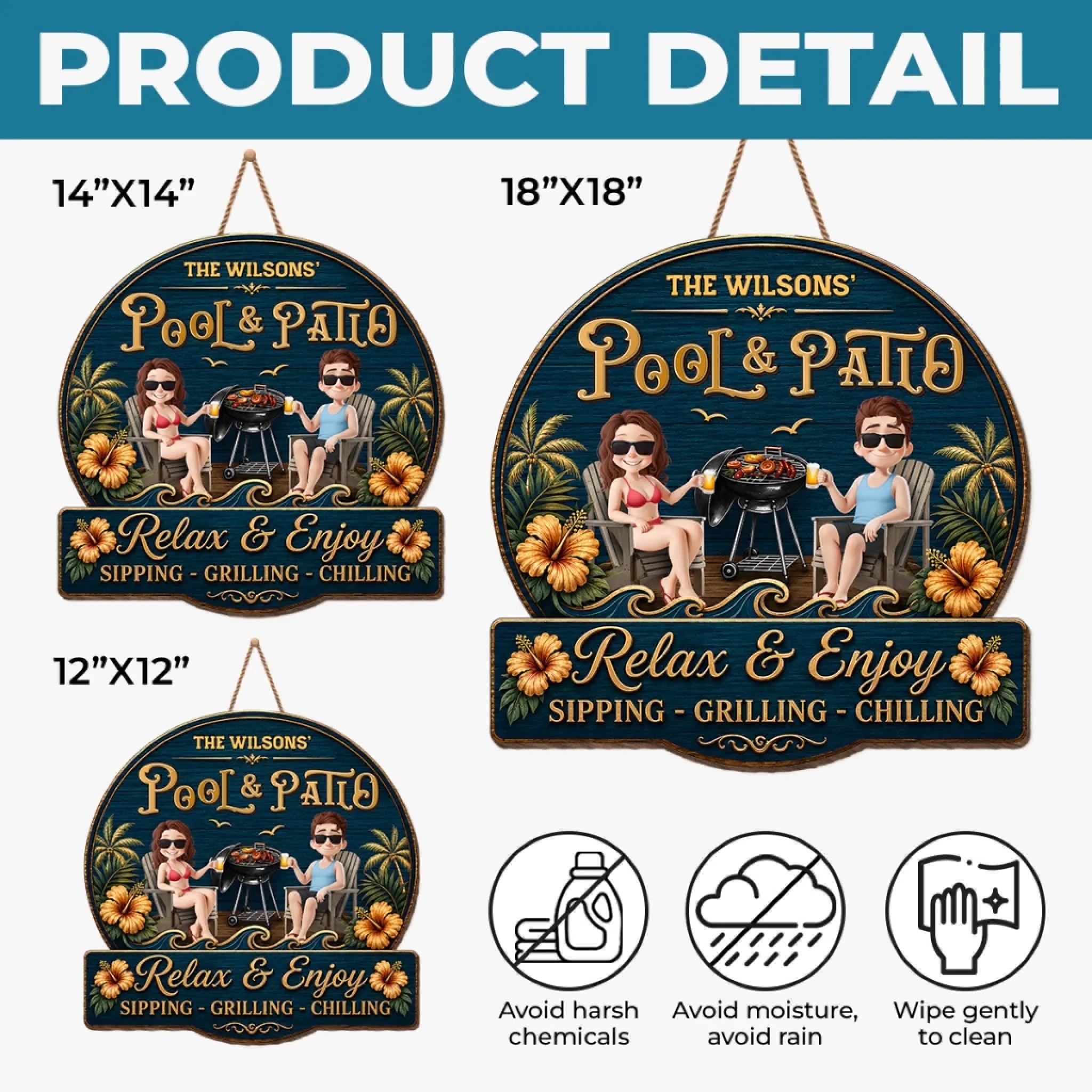 Custom Wood Sign - Personalized Summer Vacation And Travel Gifts For Husband And Wife, Him And Her - Welcome To Our Backyard Bar
