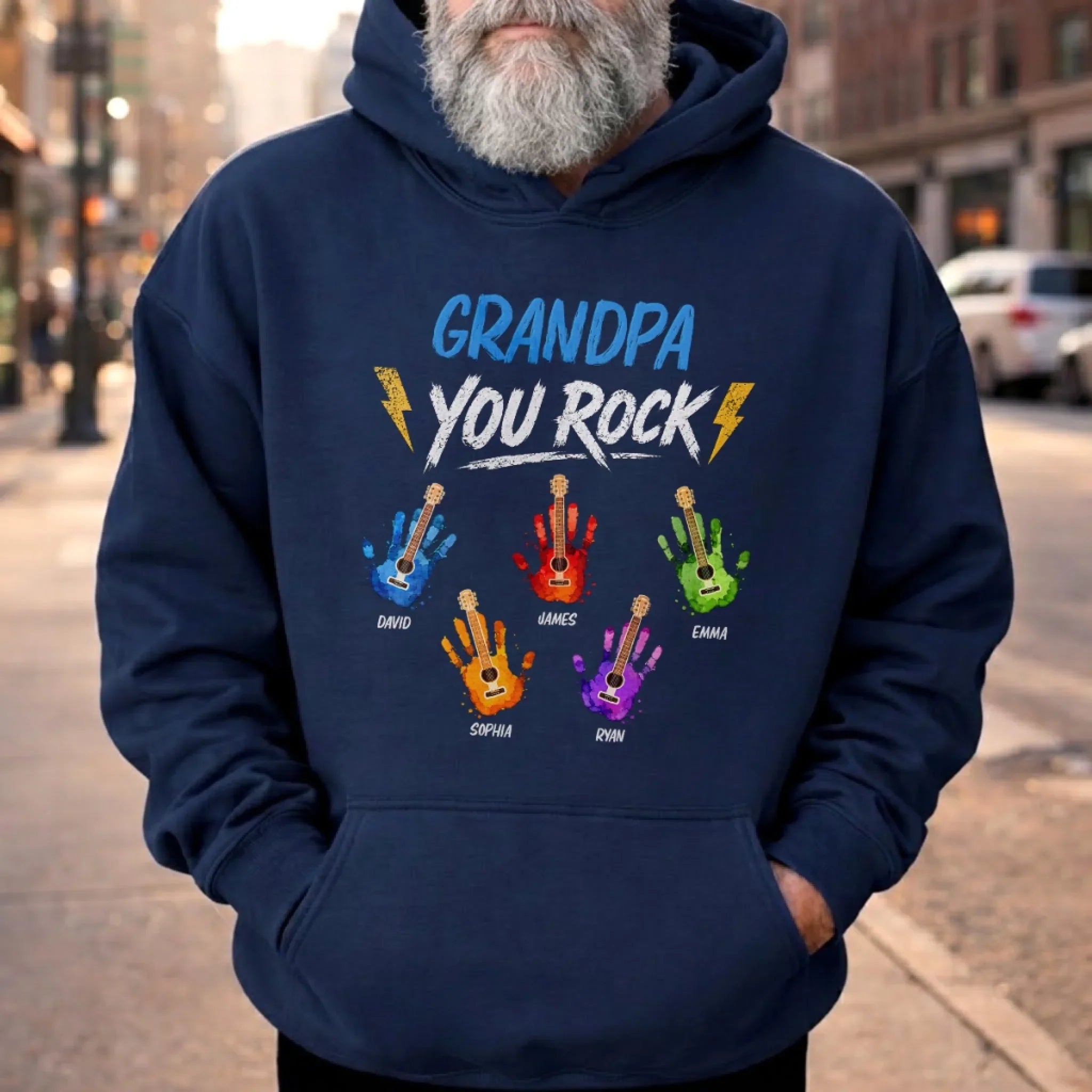 Custom T-shirt, Hoodie – Personalized Father's Day Birthday Gifts For Dad, Grandpa – Rocking The Dad Life