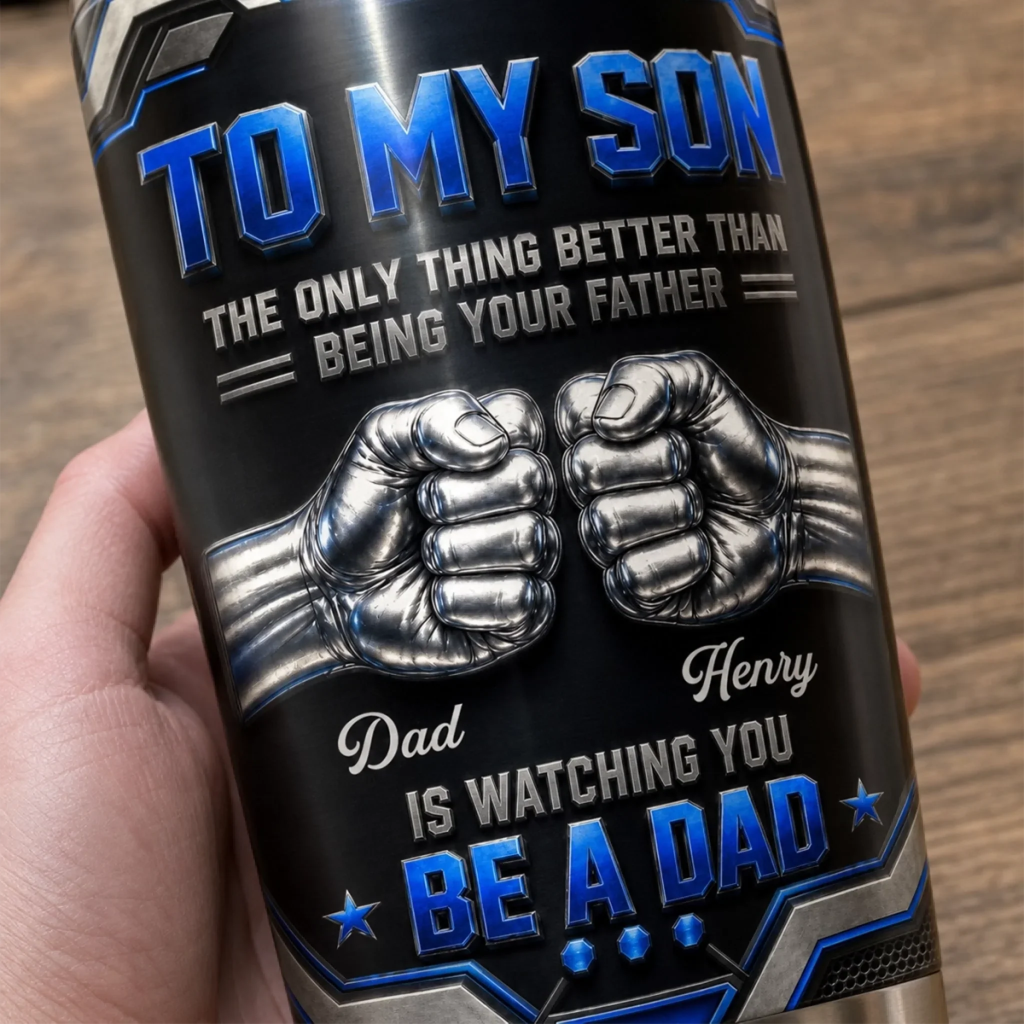 Custom Tumbler - Personalized Father's Day Birthday Gifts For Son - Never Stop Believing In Yourself
