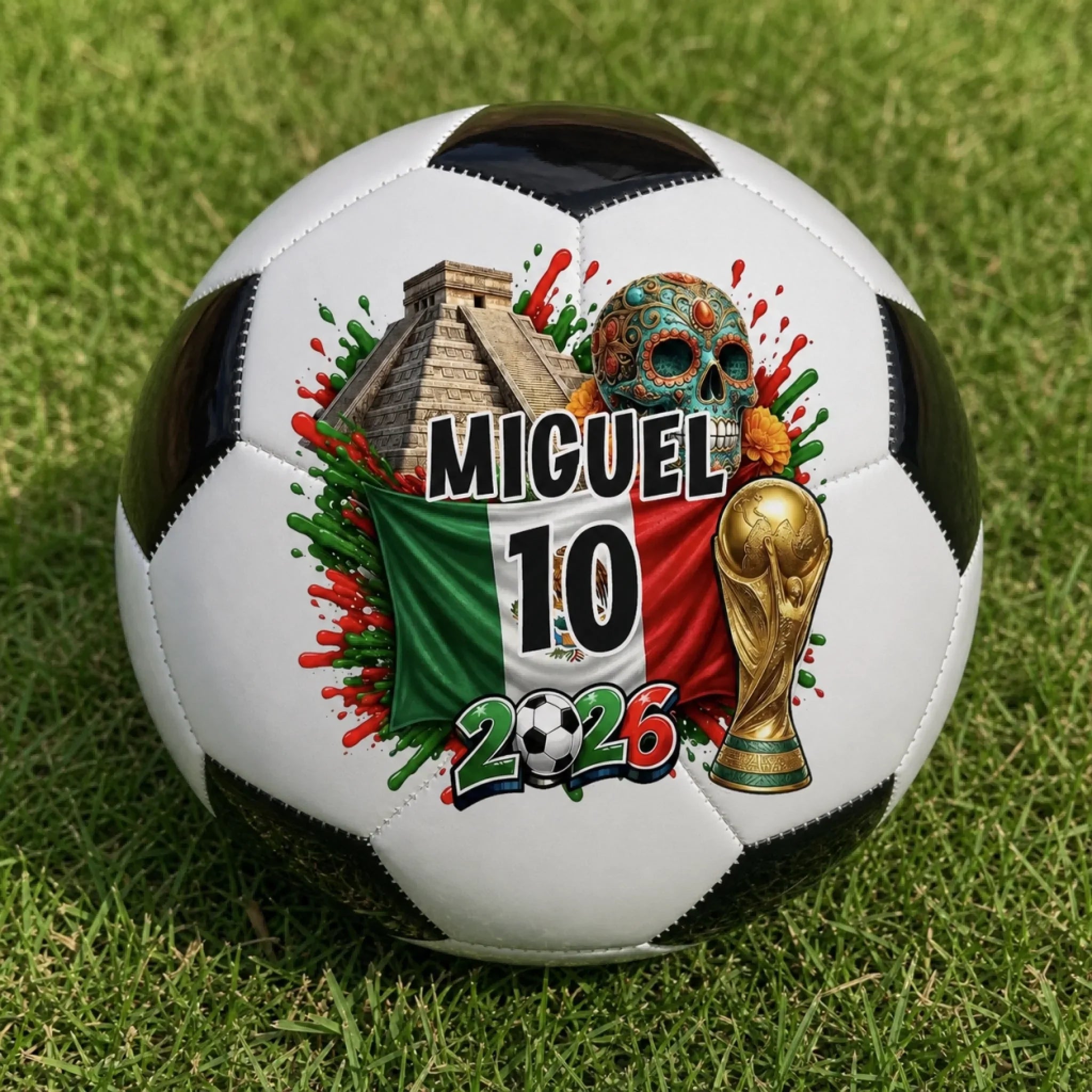 Custom World Football Soccer Ball - Personalized Birthday Gifts For Football Lovers, Sports Fans, Sports Lovers - My Lucky Number, My Nation