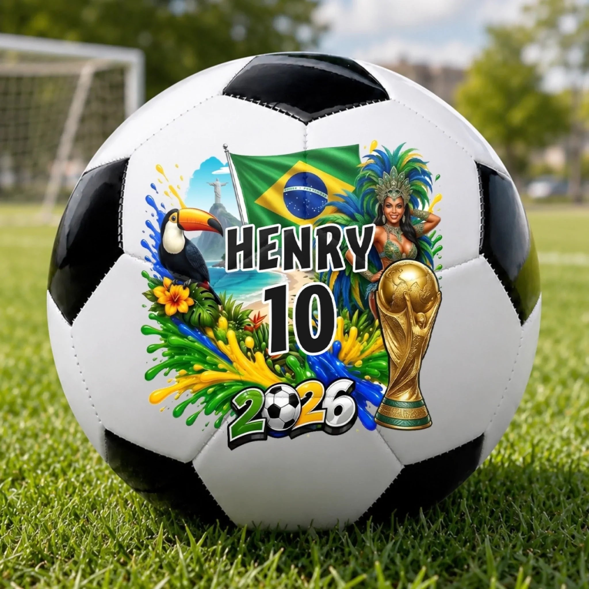Custom World Football Soccer Ball - Personalized Birthday Gifts For Football Lovers, Sports Fans, Sports Lovers - My Lucky Number, My Nation