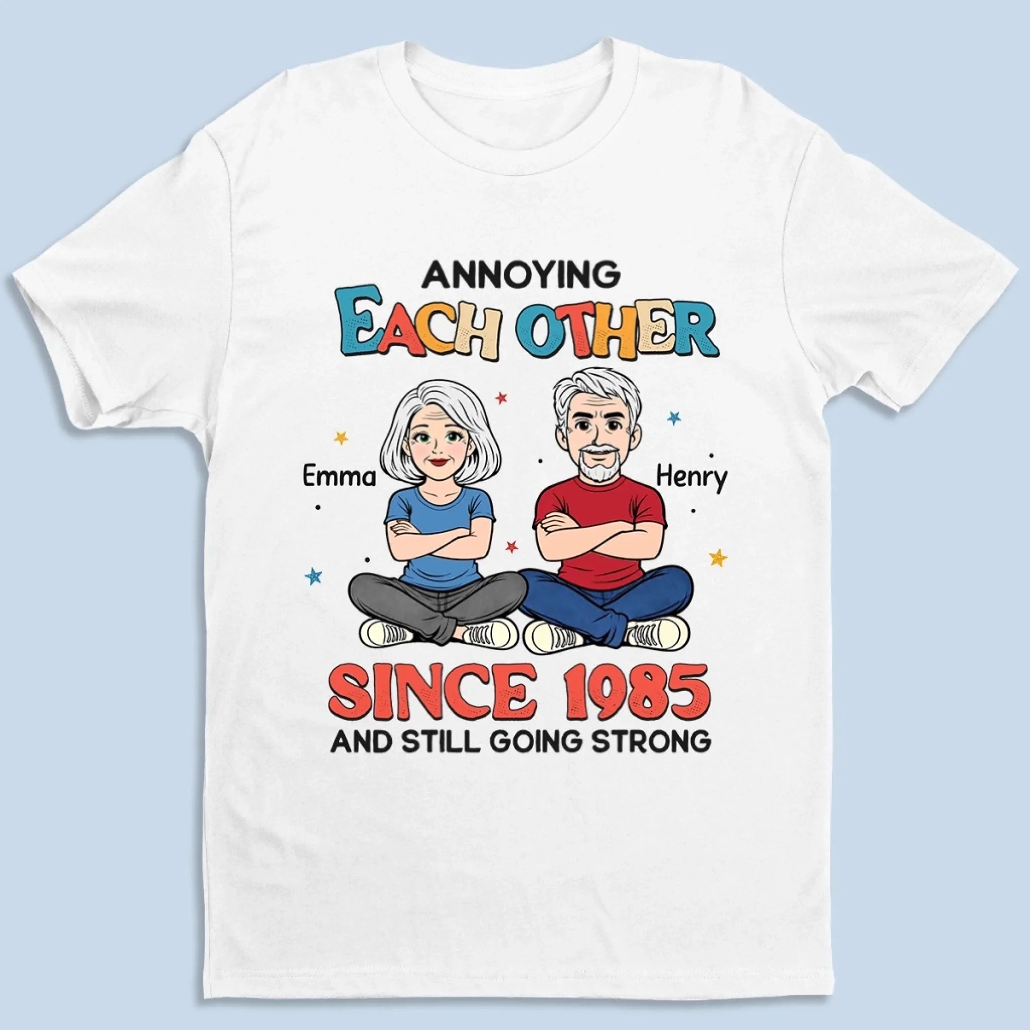 Custom T-shirt, Premium T-shirt, Hoodie - Personalized Anniversary Wedding Gifts For Husband And Wife, Him And Her - Stuck With You Forever, Unfortunately