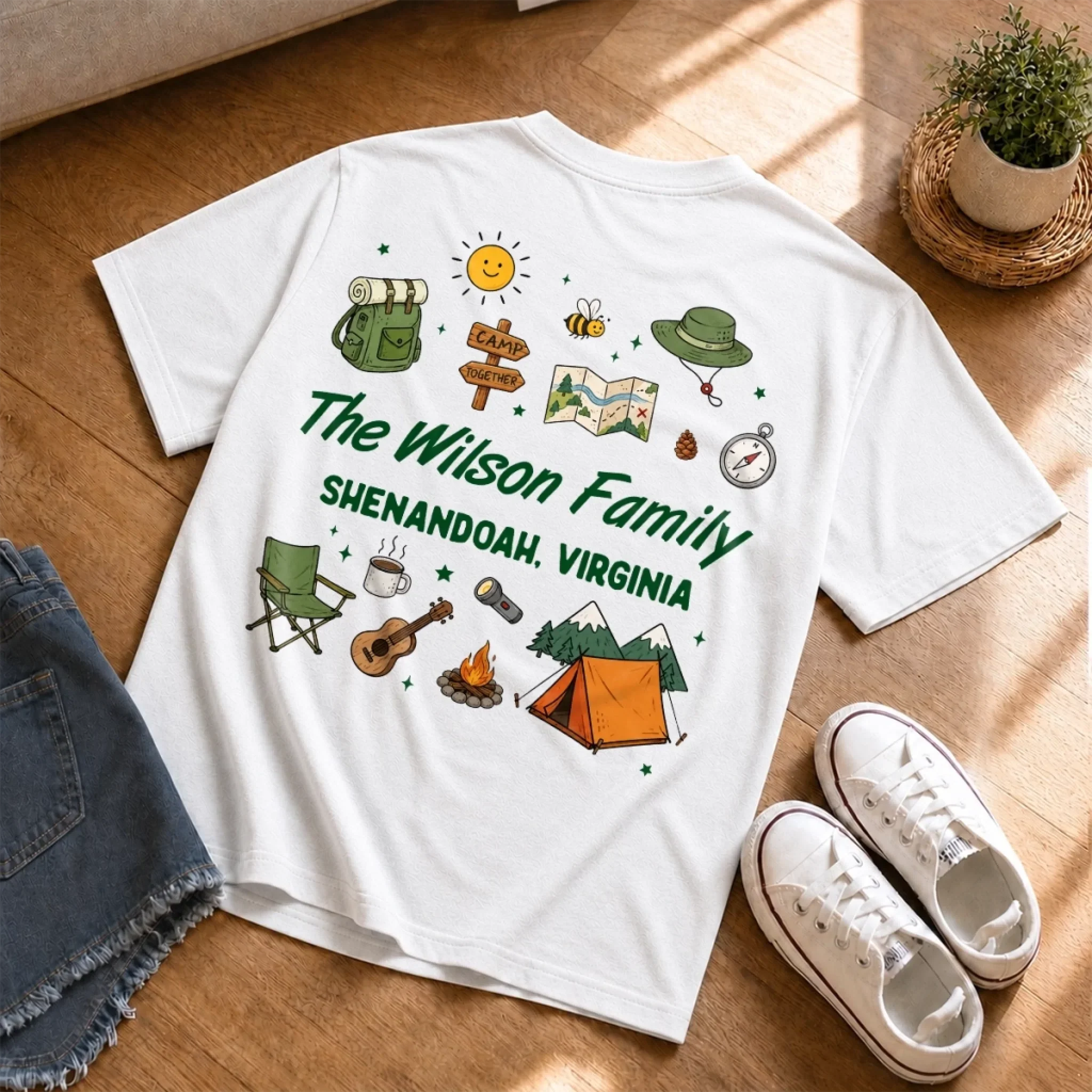 Custom Cousin Camp Youth Tee - Personalized Camping Birthday Gifts For Campers, Kids - Making Memories One Splash At A Time