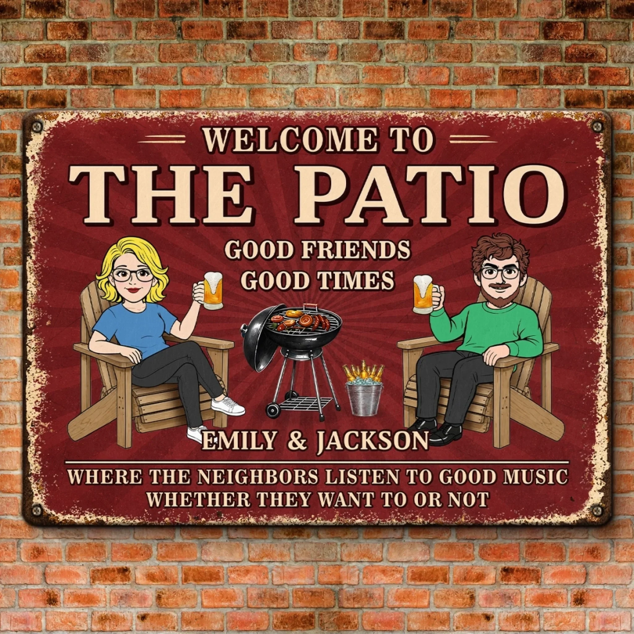 Custom Home Decor Metal Sign - Personalized Summer Vacation And Travel Gifts For Husband And Wife, Him And Her - Good Times Never Get Old