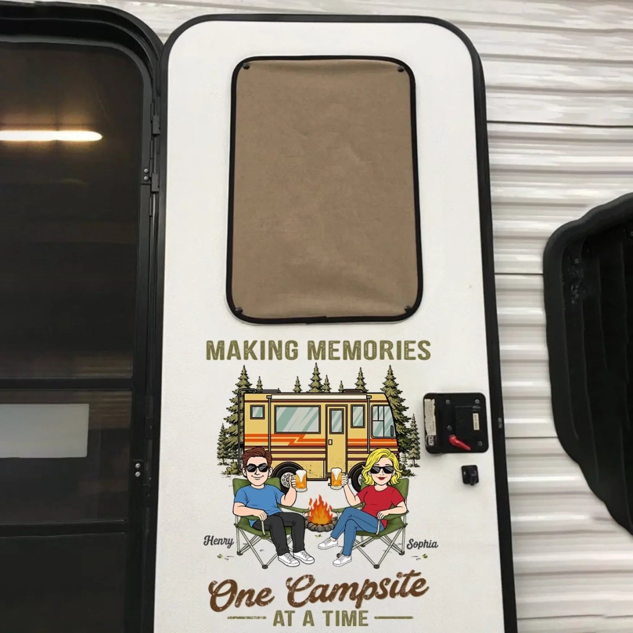 Custom RV Decal - Personalized Anniversary Wedding Camping Gifts For Campers, Husband And Wife, Him And Her - You Me Outdoors