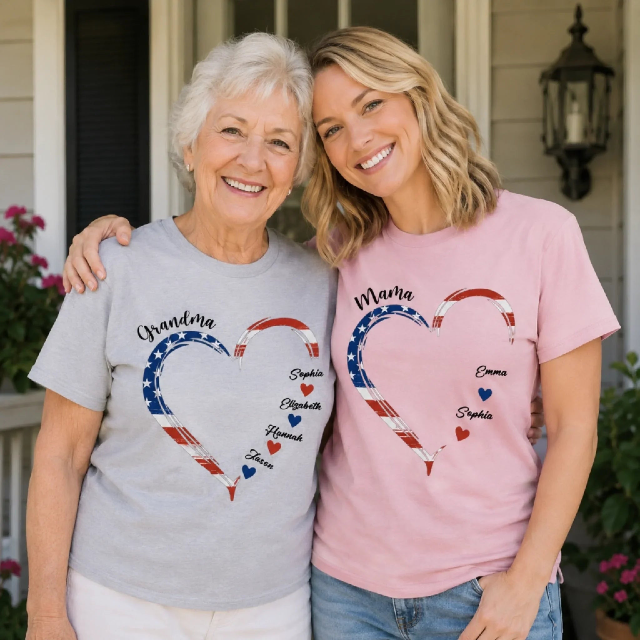 Home Is Where Your Grandma Is - Family Personalized Custom Unisex T-shirt, Premium T-shirt, Hoodie - Independence Day, 4th Of July, Birthday Gift For Grandma