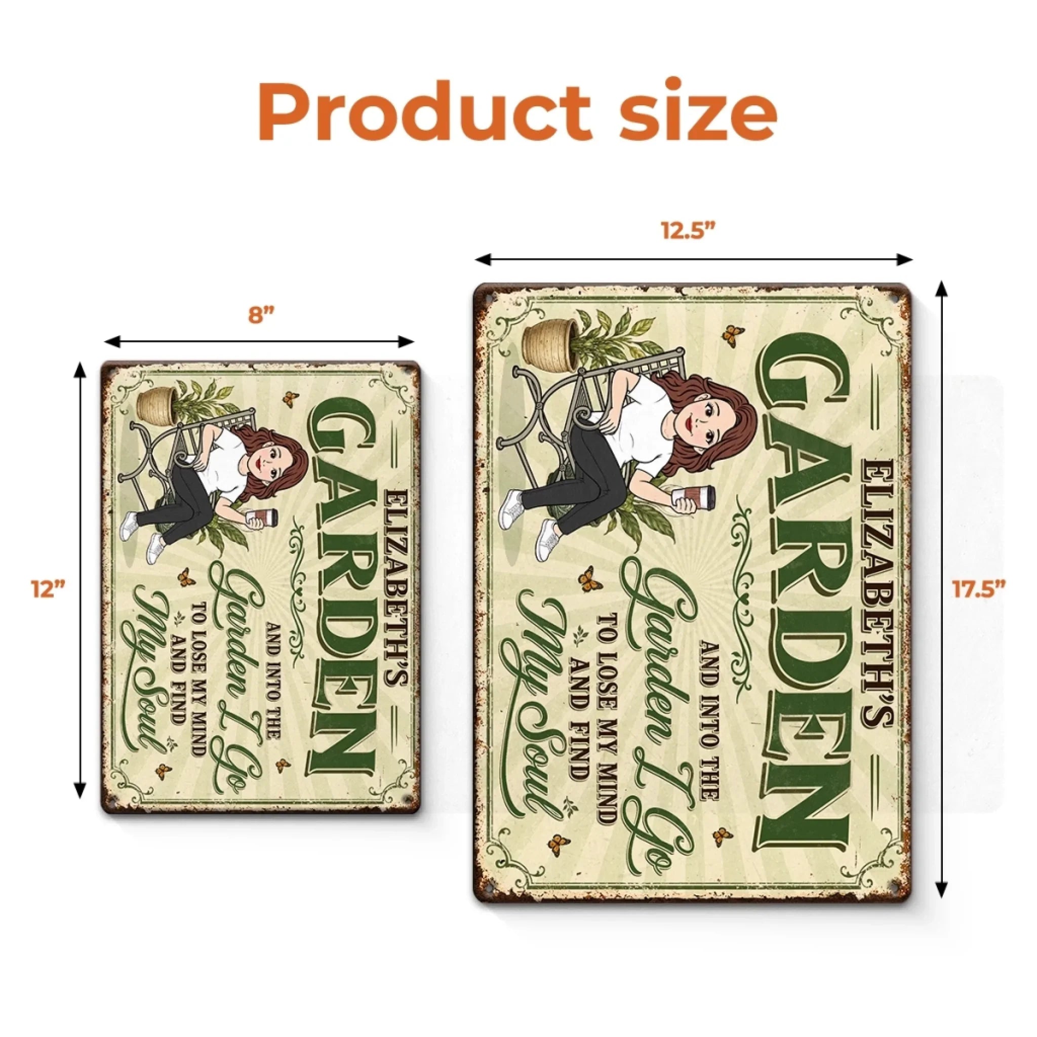 Custom Home Decor Metal Sign - Personalized Birthday Garden Gifts For Gardeners - Losing My Mind In The Garden